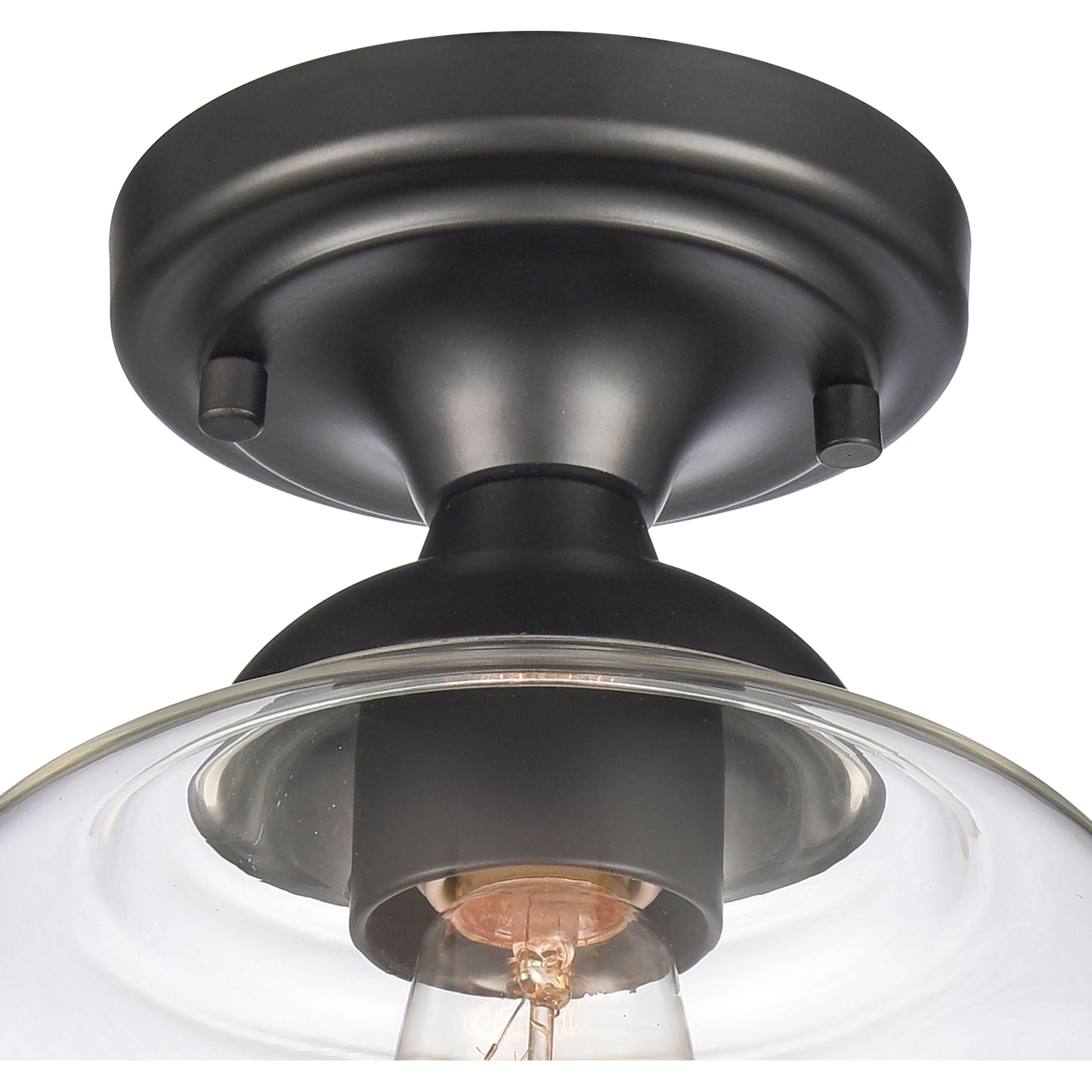 Agnes 8" Wide 1-Light Semi Flush Mount