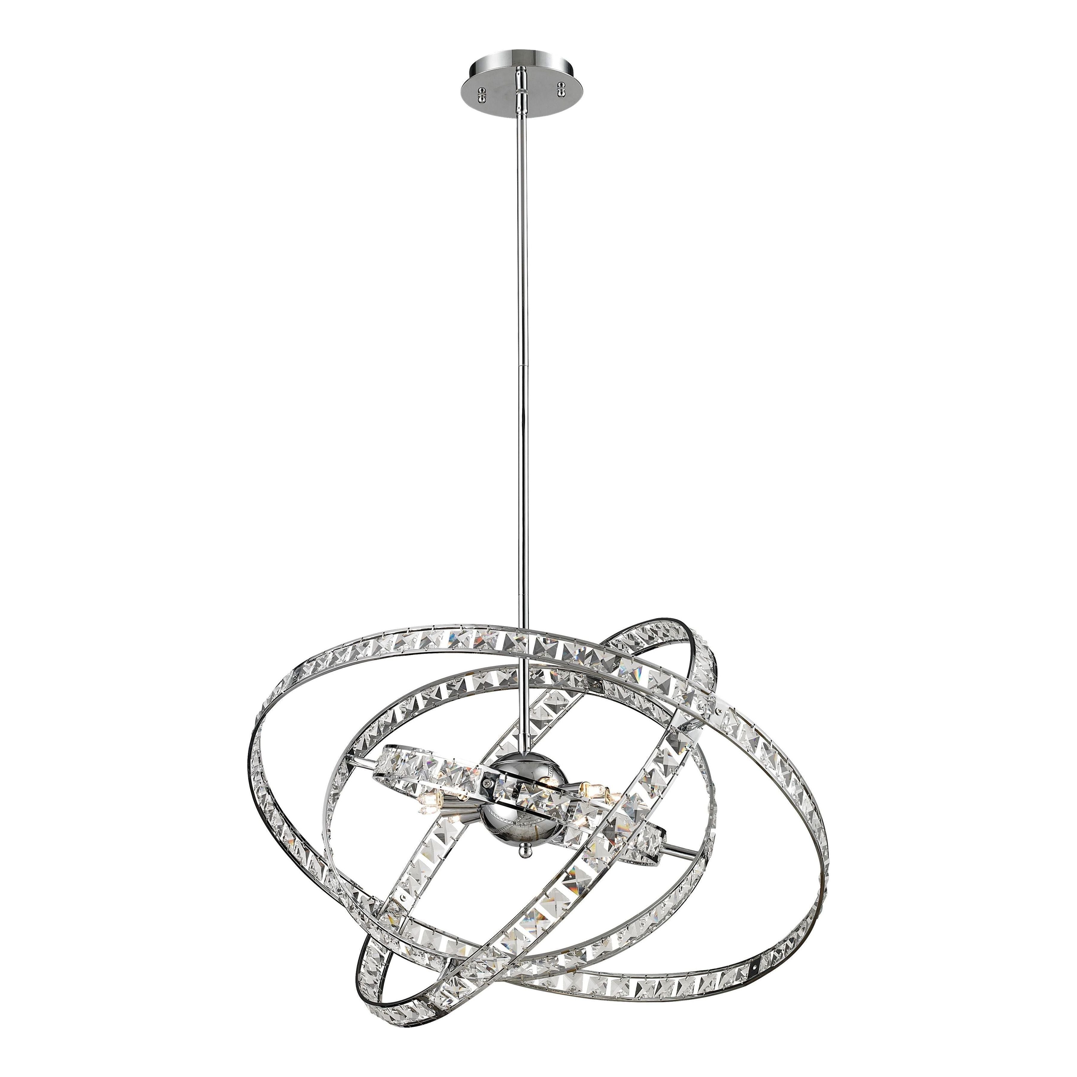 Saturn 24" Wide 6-Light Chandelier