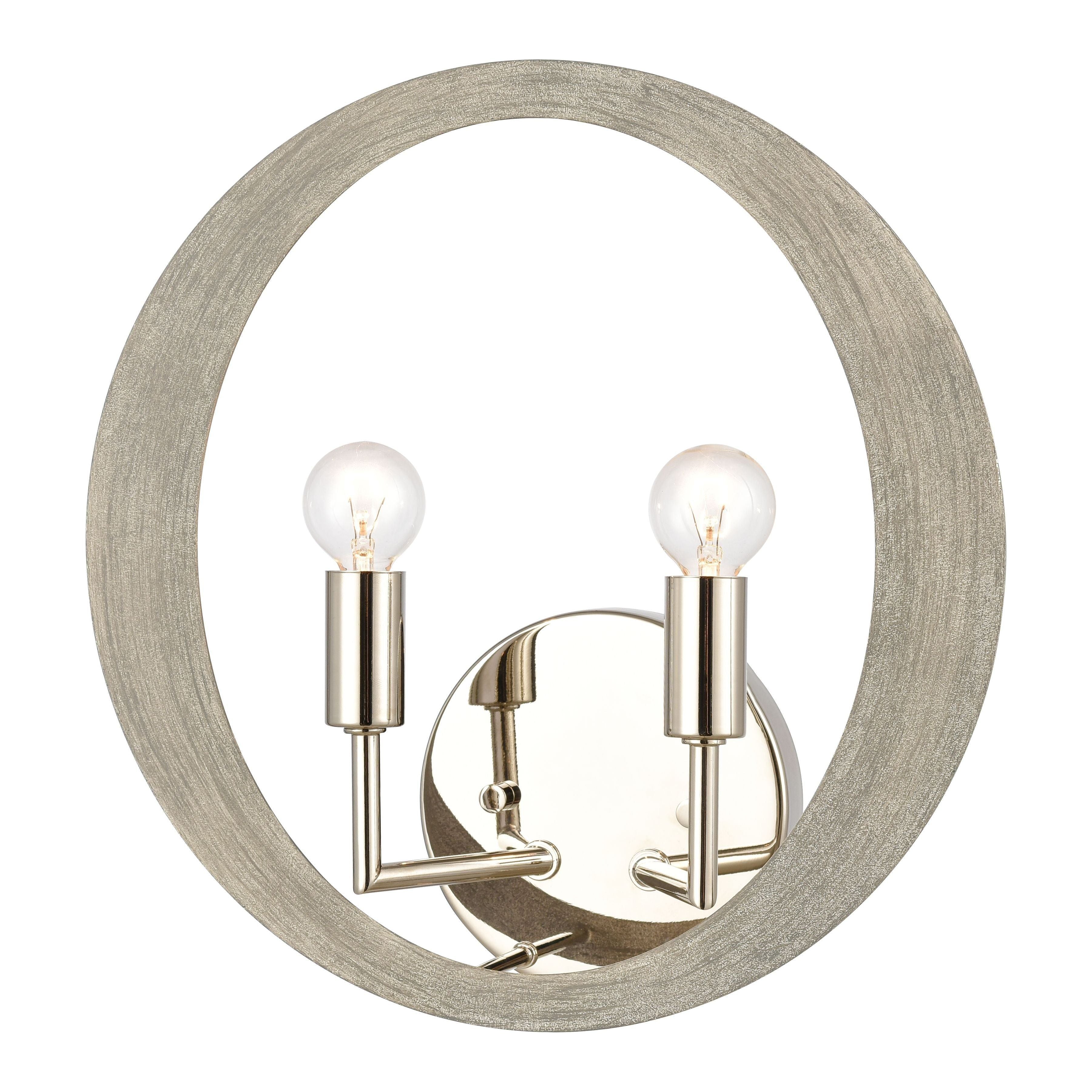 Retro Rings 12" High 2-Light Sconce