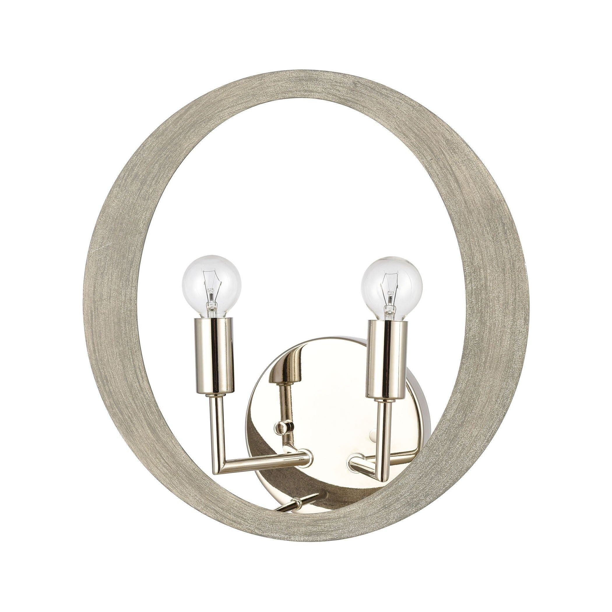 Retro Rings 12" High 2-Light Sconce