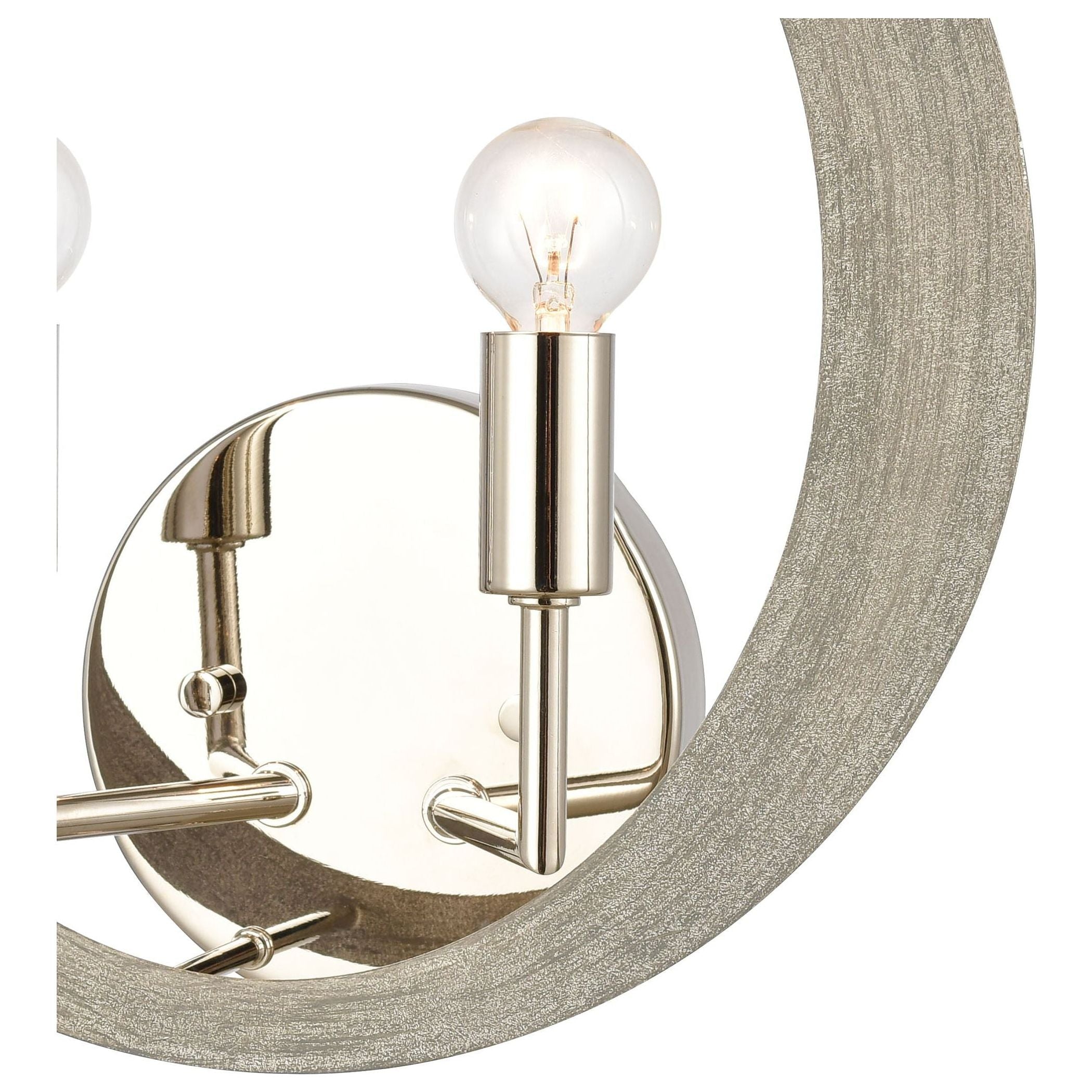 Retro Rings 12" High 2-Light Sconce