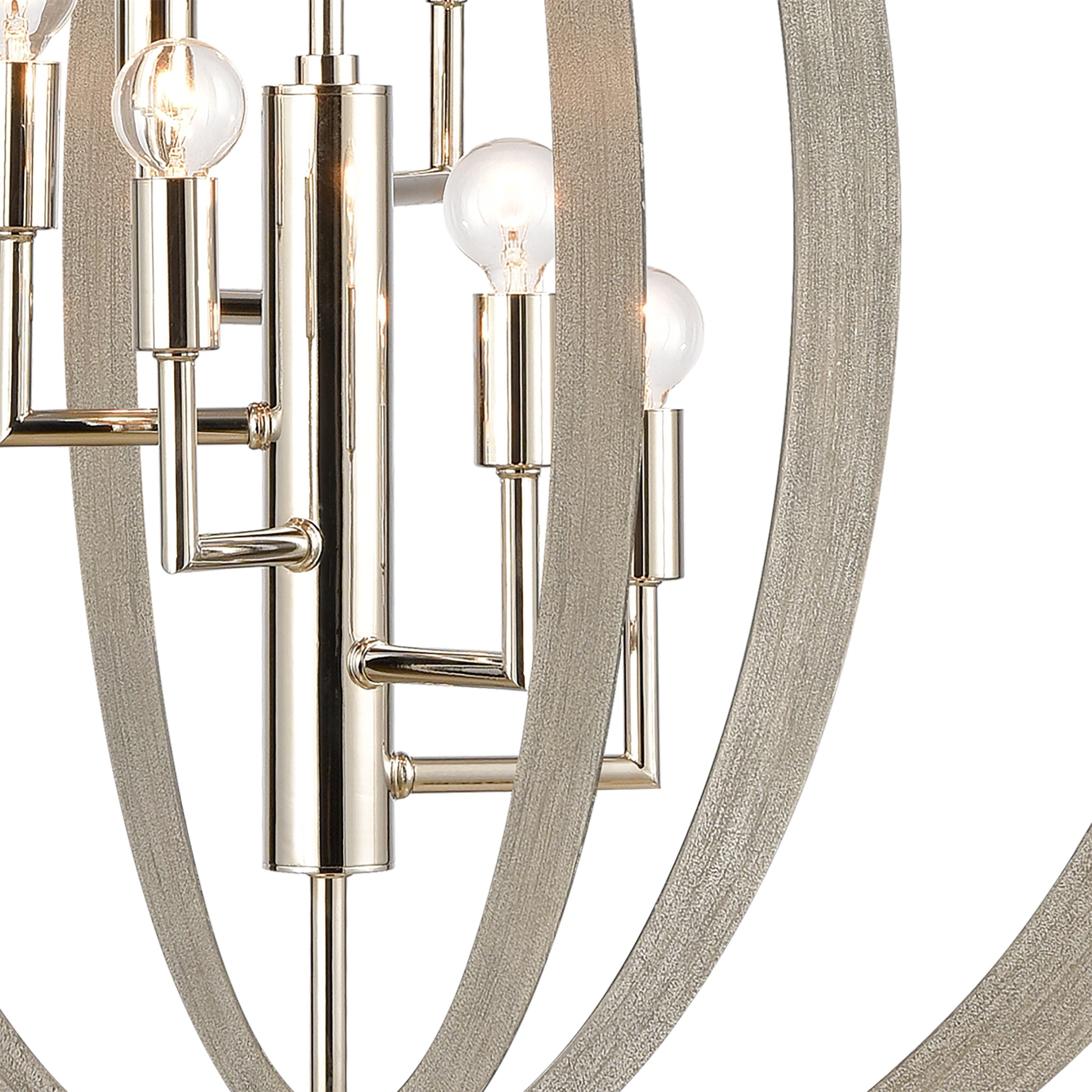 Retro Rings 26" Wide 6-Light Chandelier