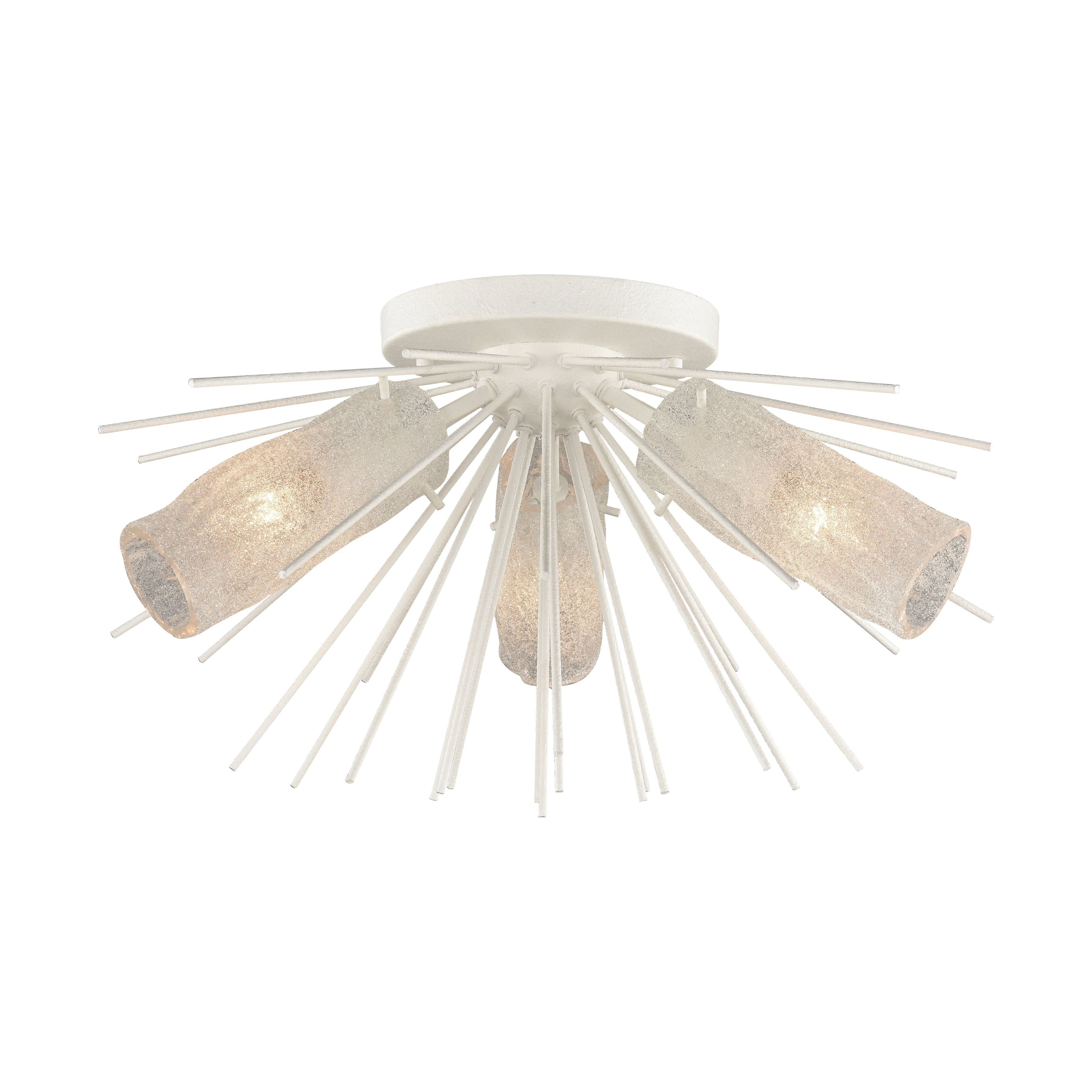 Sea Urchin 20" Wide 3-Light Semi Flush Mount