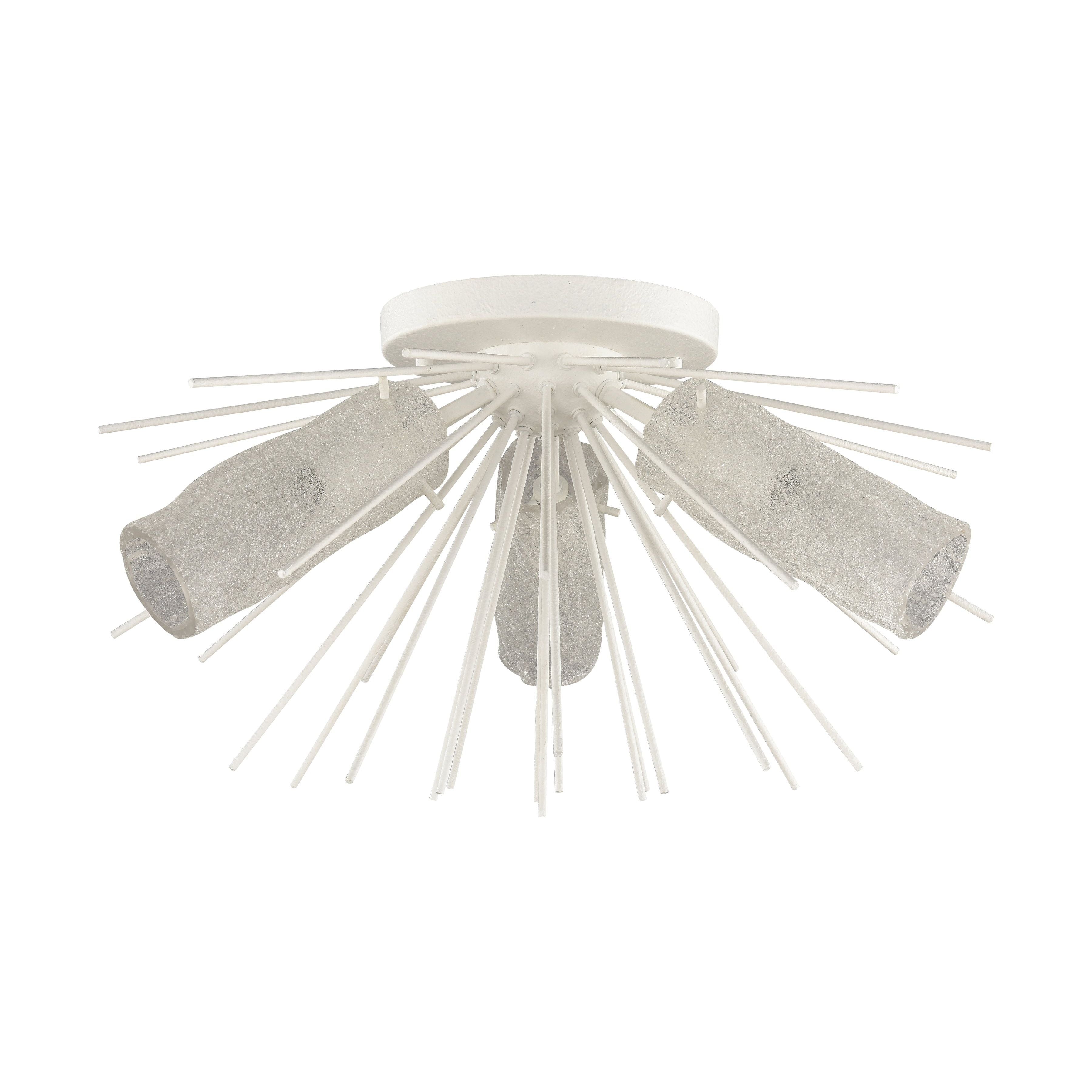 Sea Urchin 20" Wide 3-Light Semi Flush Mount