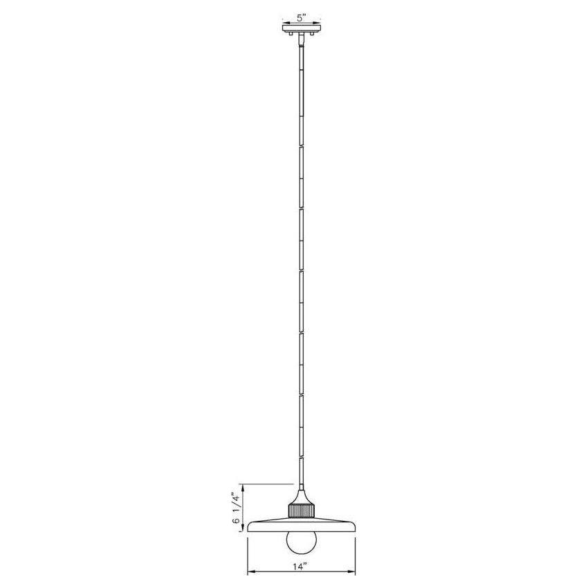 Paloma 1-Light 14" Pendant