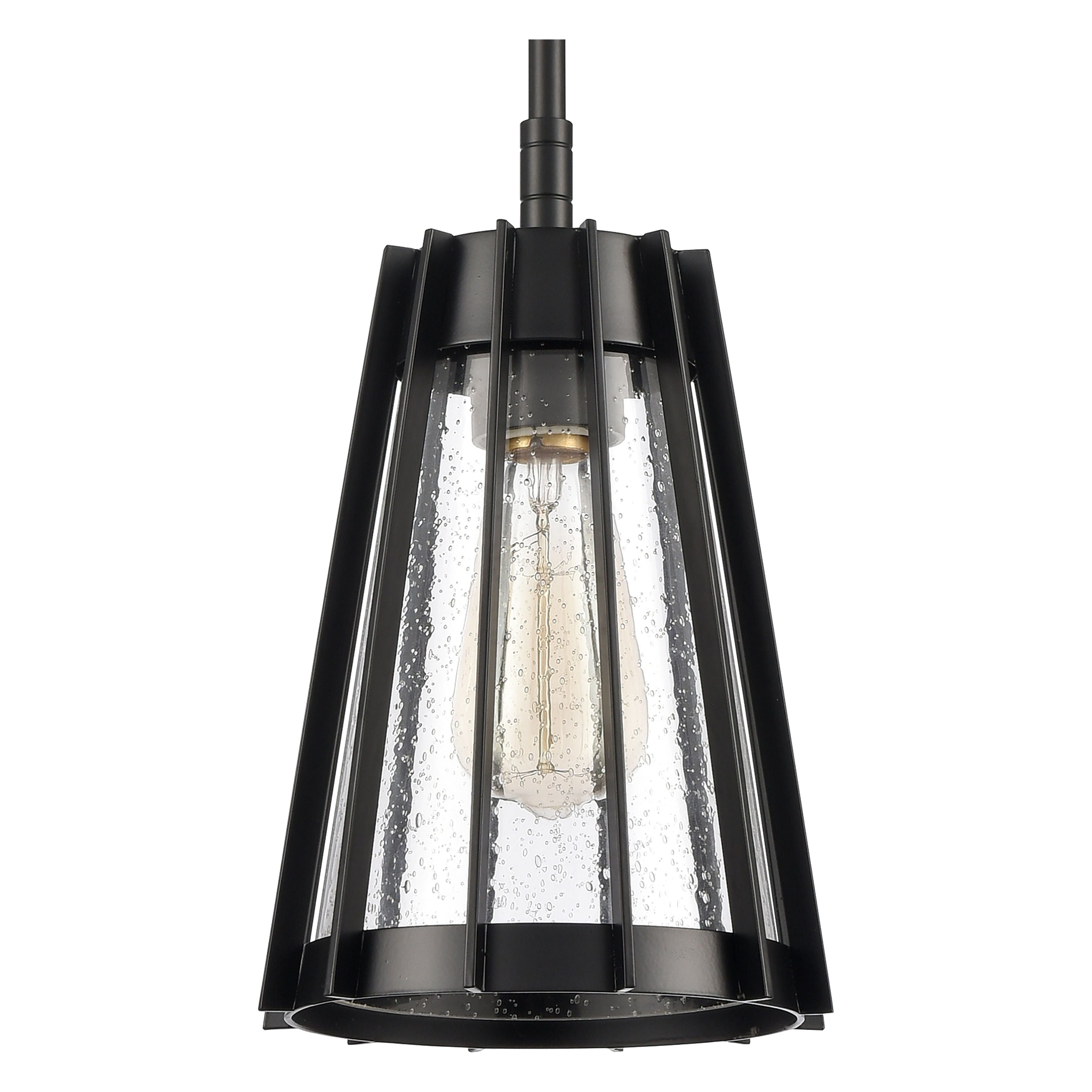 Open Louvers 6.75" Wide 1-Light Mini Pendant