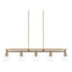 Mid Century 5-Light Linear Chandelier