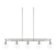 Mid Century 5-Light Linear Chandelier