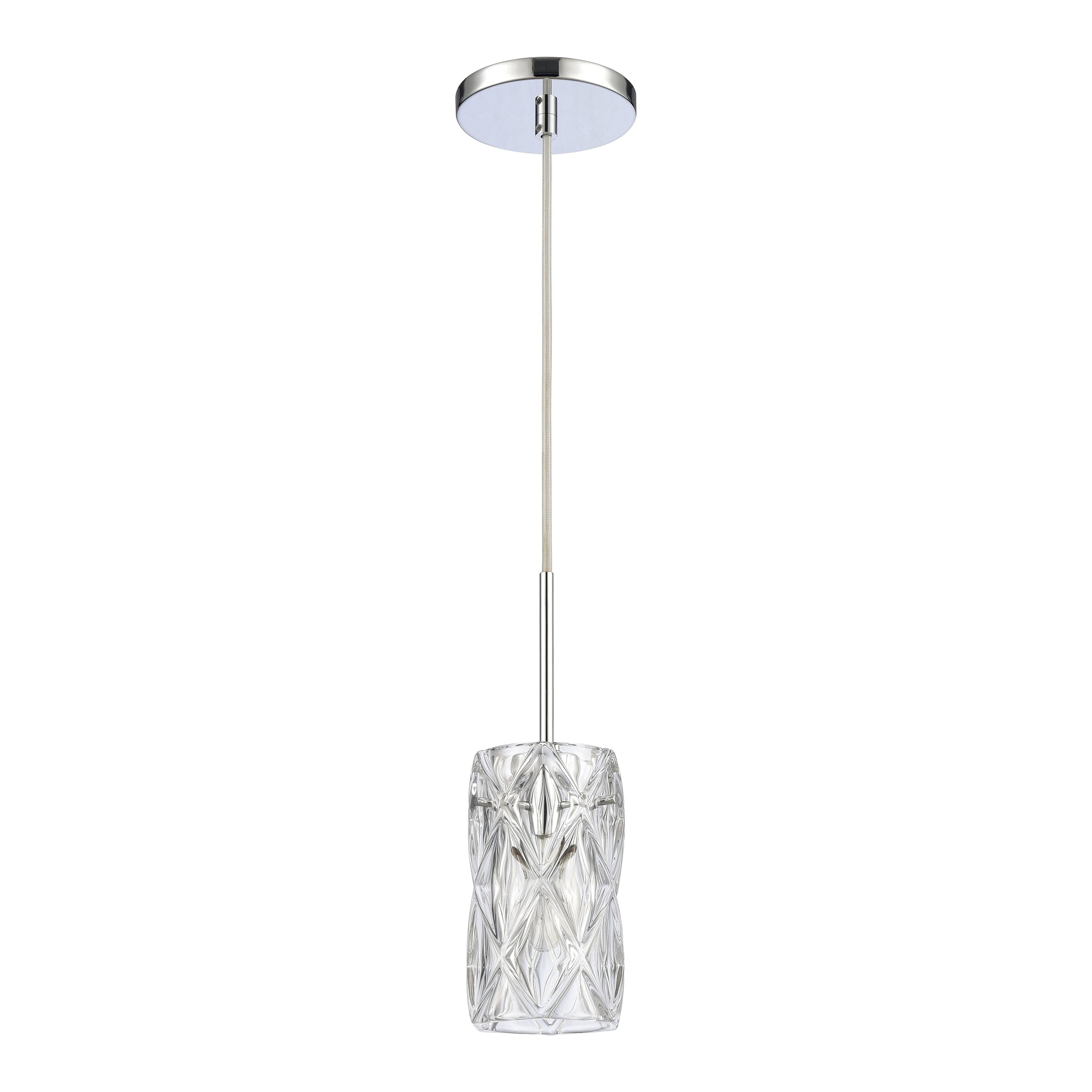 Forma de Crystal 4" Wide 1-Light Mini Pendant