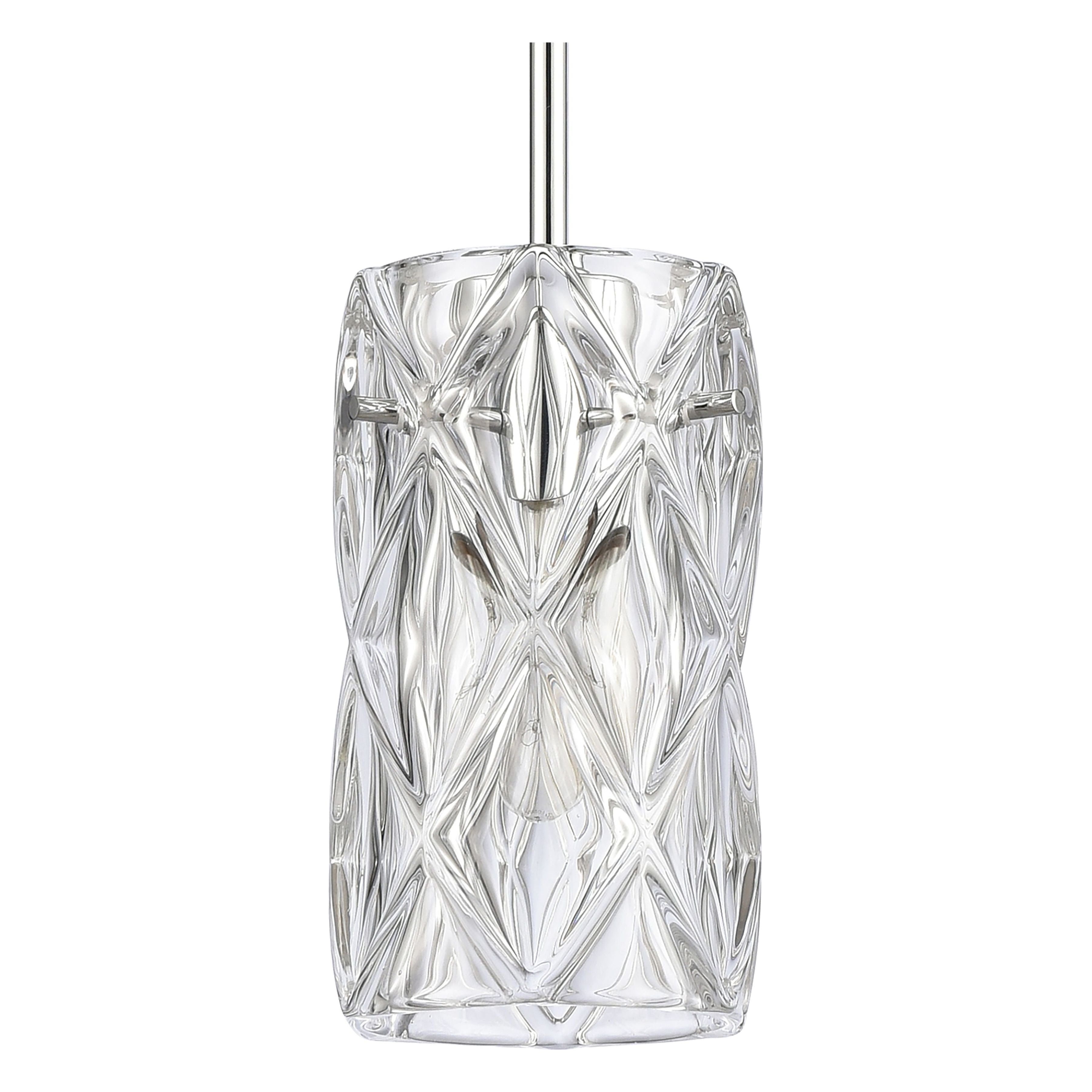 Forma de Crystal 4" Wide 1-Light Mini Pendant