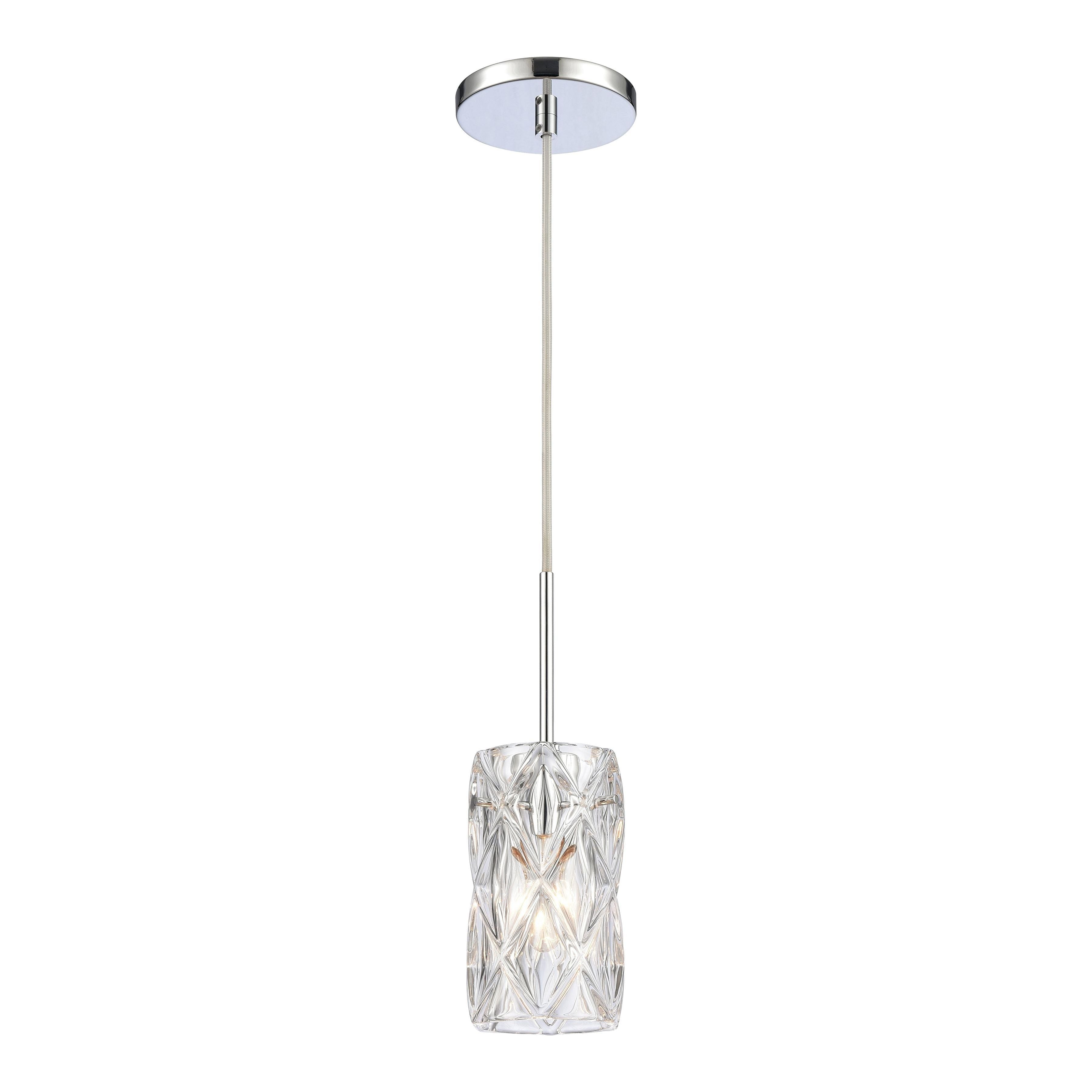 Forma de Crystal 4" Wide 1-Light Mini Pendant