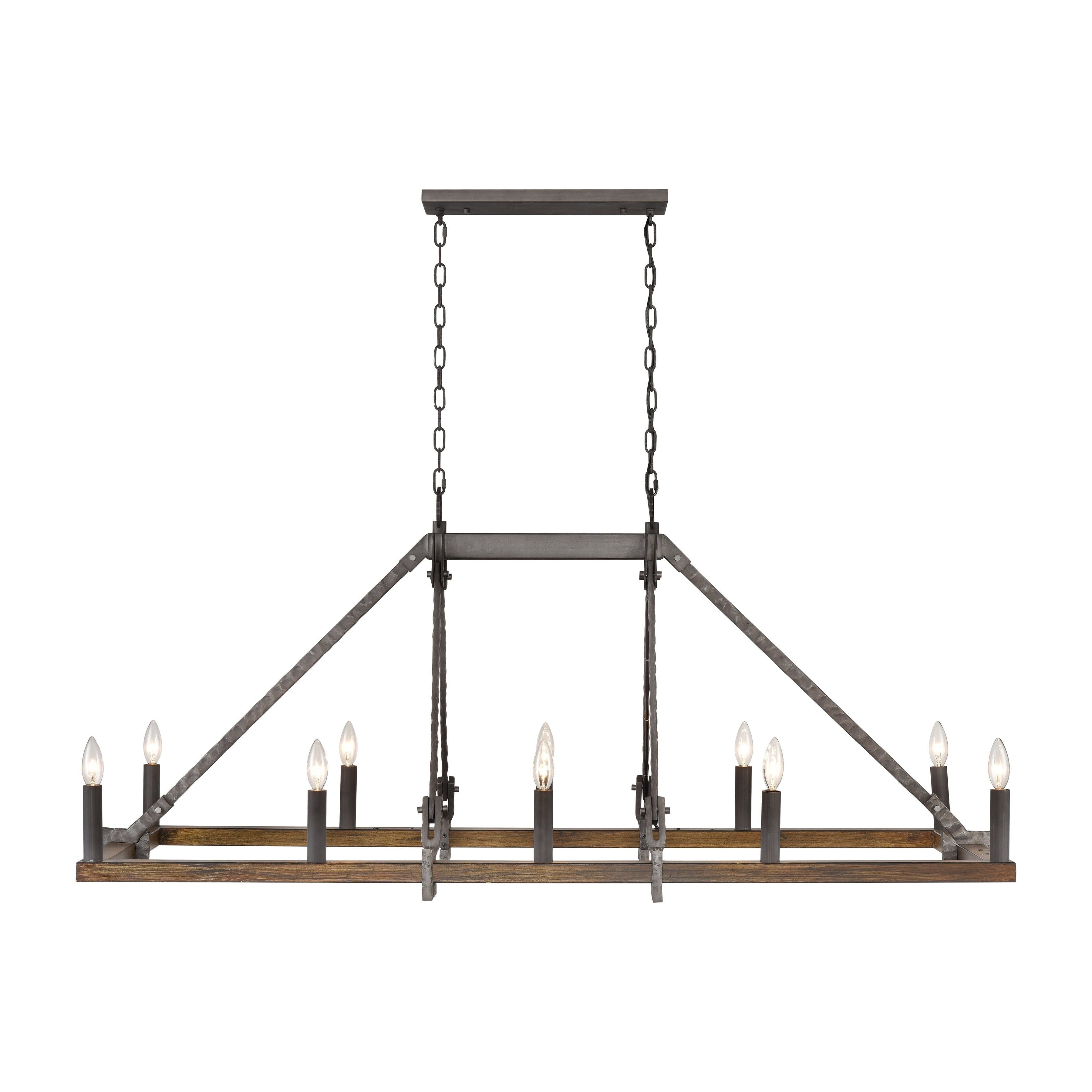 Harwell 56" Wide 10-Light Linear Chandelier