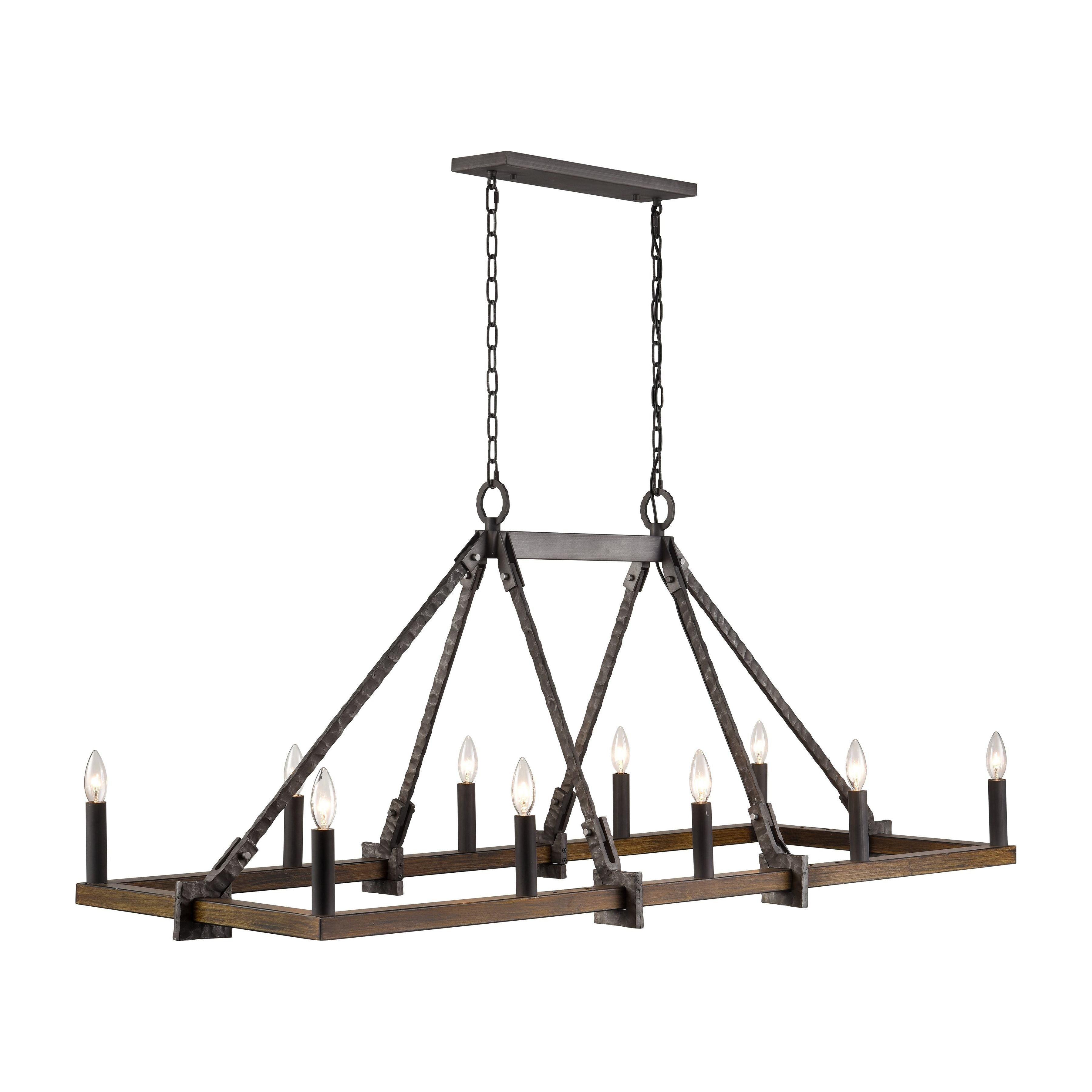 Harwell 56" Wide 10-Light Linear Chandelier