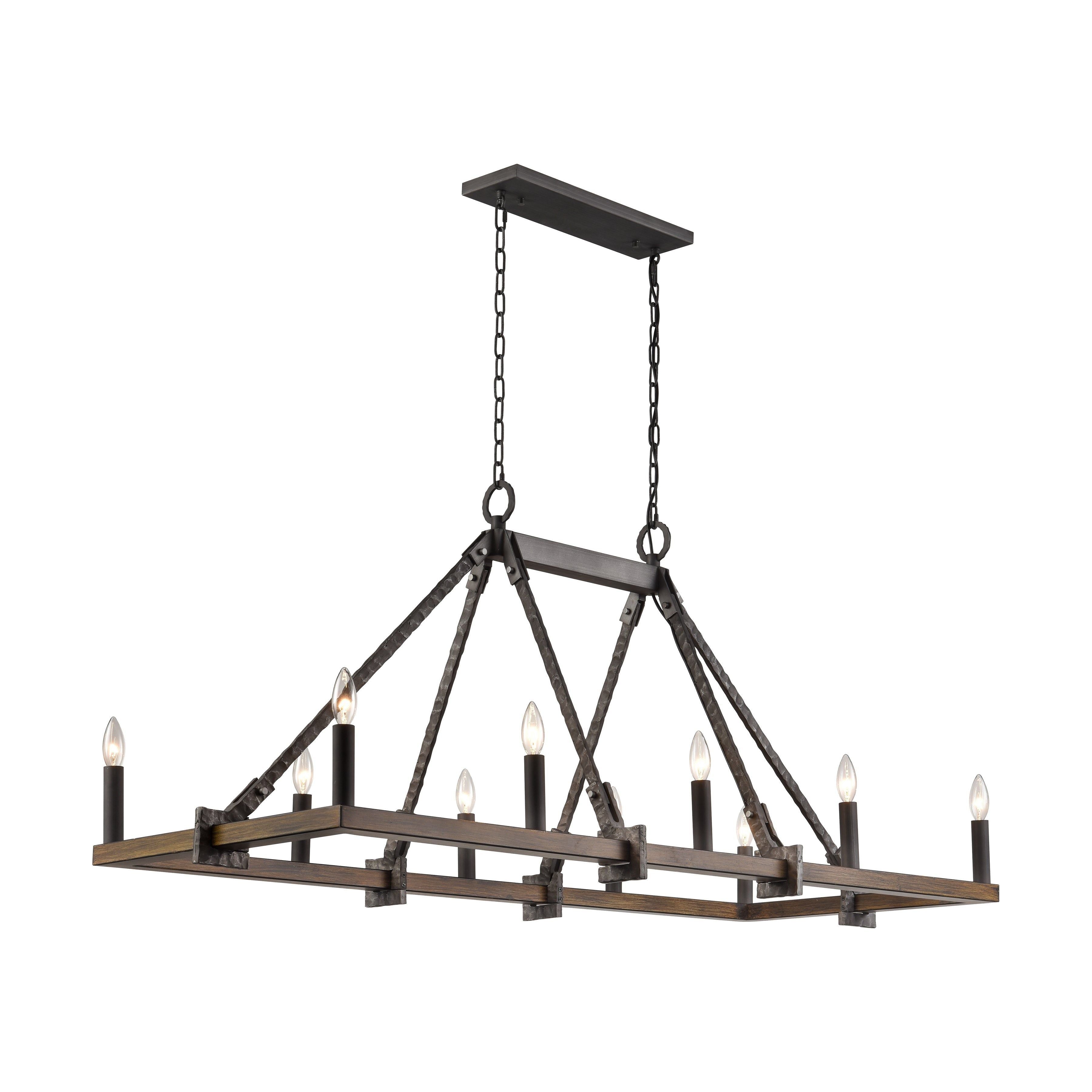 Harwell 56" Wide 10-Light Linear Chandelier