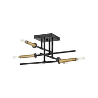 Hux 4-Light Medium Semi Flush Mount