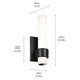 Izza 13.25" 1-Light LED Wall Sconce
