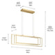 Jestin 46" LED Linear Chandelier