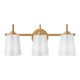 Honey Medium Three Light Vanity