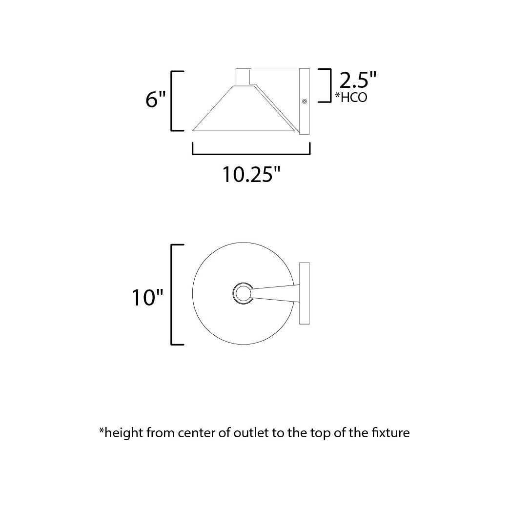 Conoid Large LED Outdoor Wall Sconce