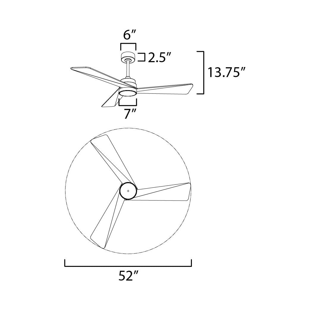 Vortex 52" Indoor Fan with LED Light Kit