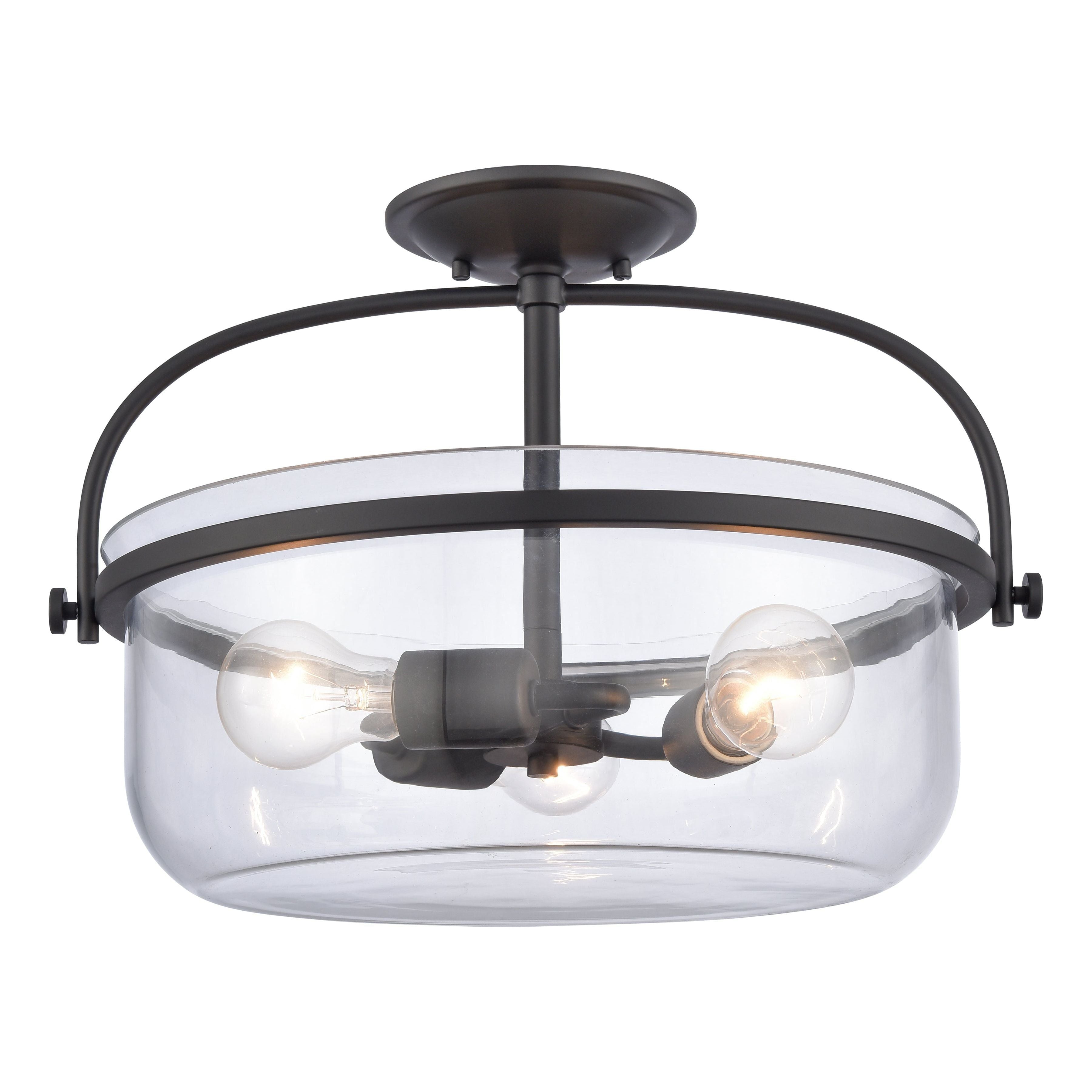 Wentworth 17" Wide 3-Light Semi Flush Mount