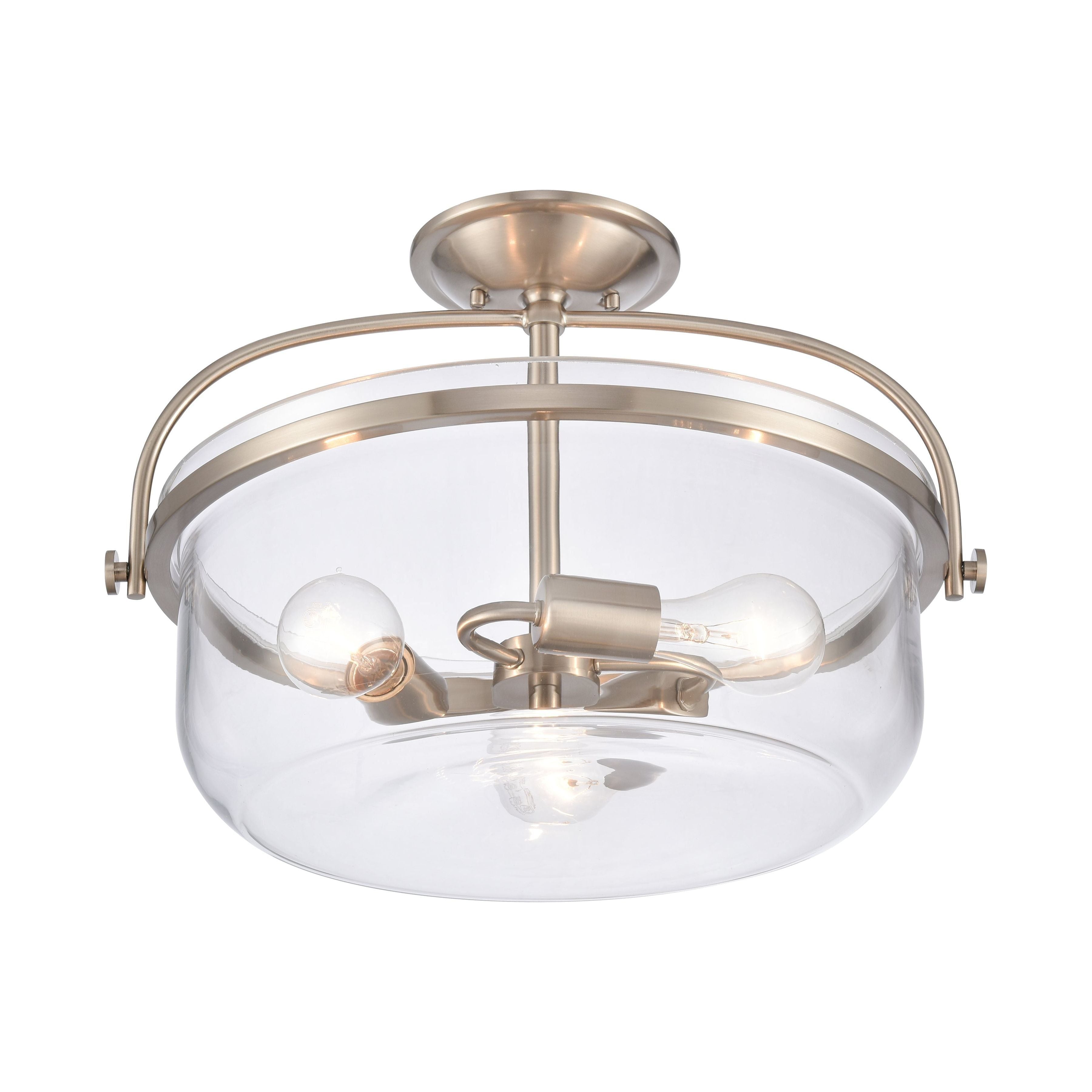 Wentworth 17" Wide 3-Light Semi Flush Mount