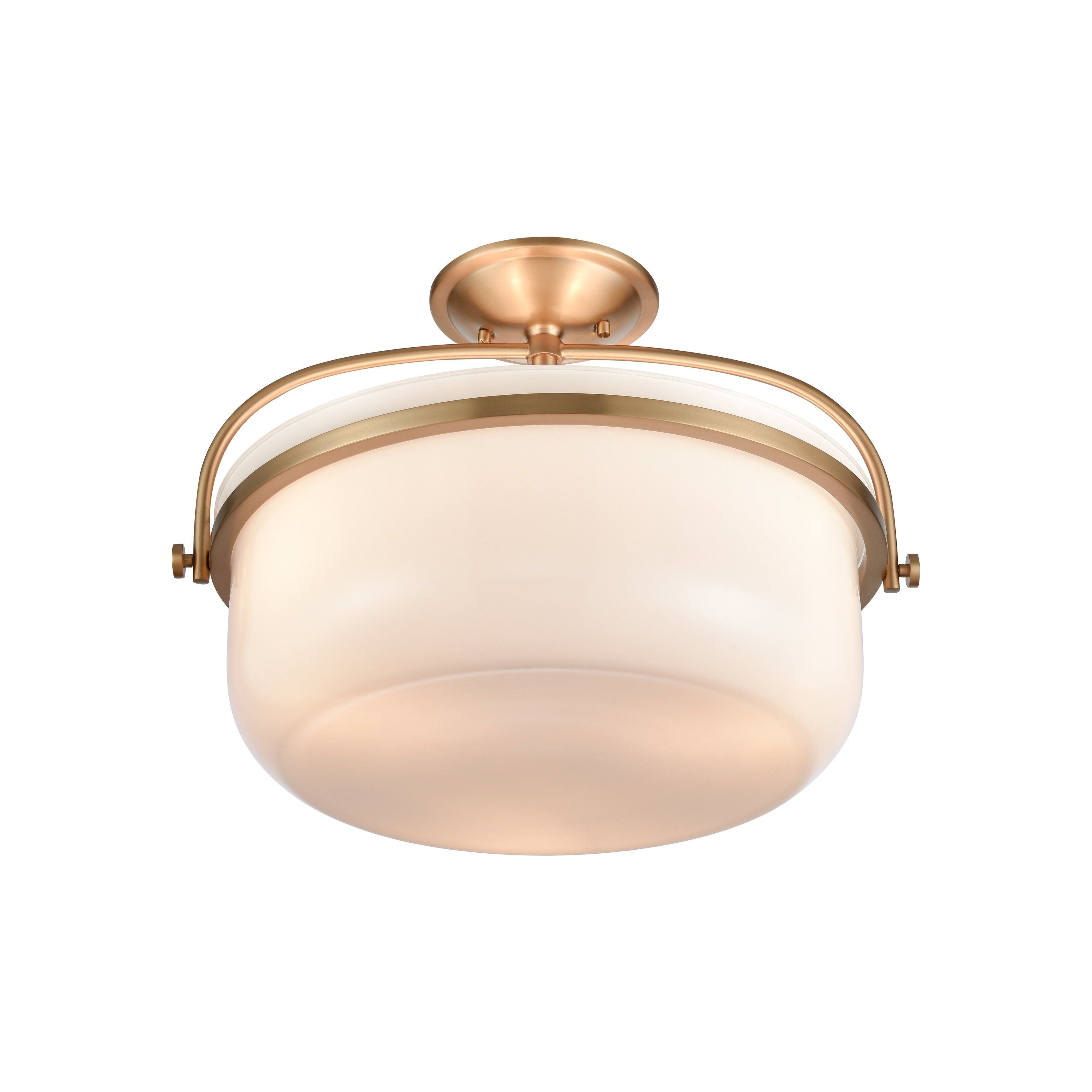 Wentworth 17" Wide 3-Light Semi Flush Mount