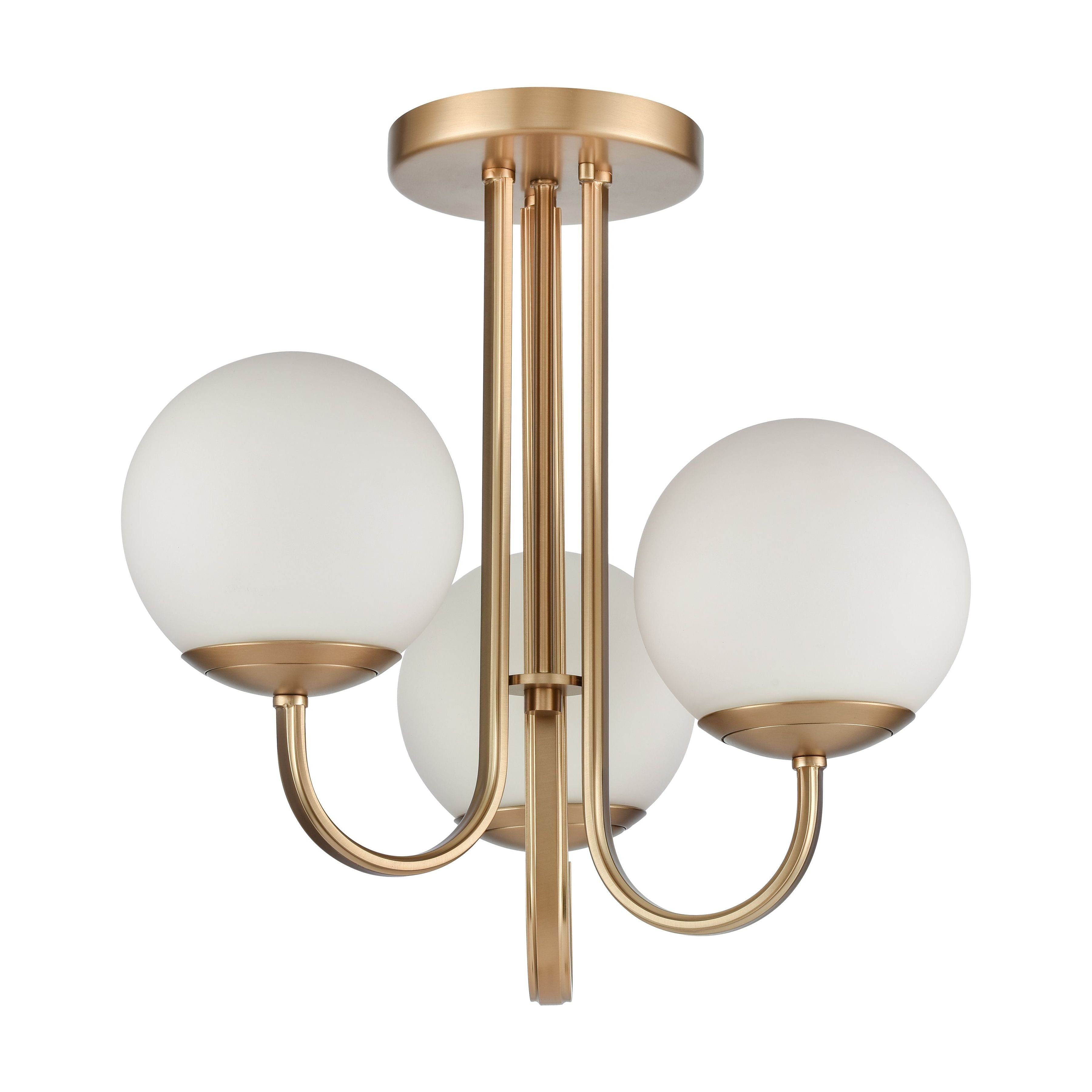 Caroline 16" Wide 3-Light Semi Flush Mount