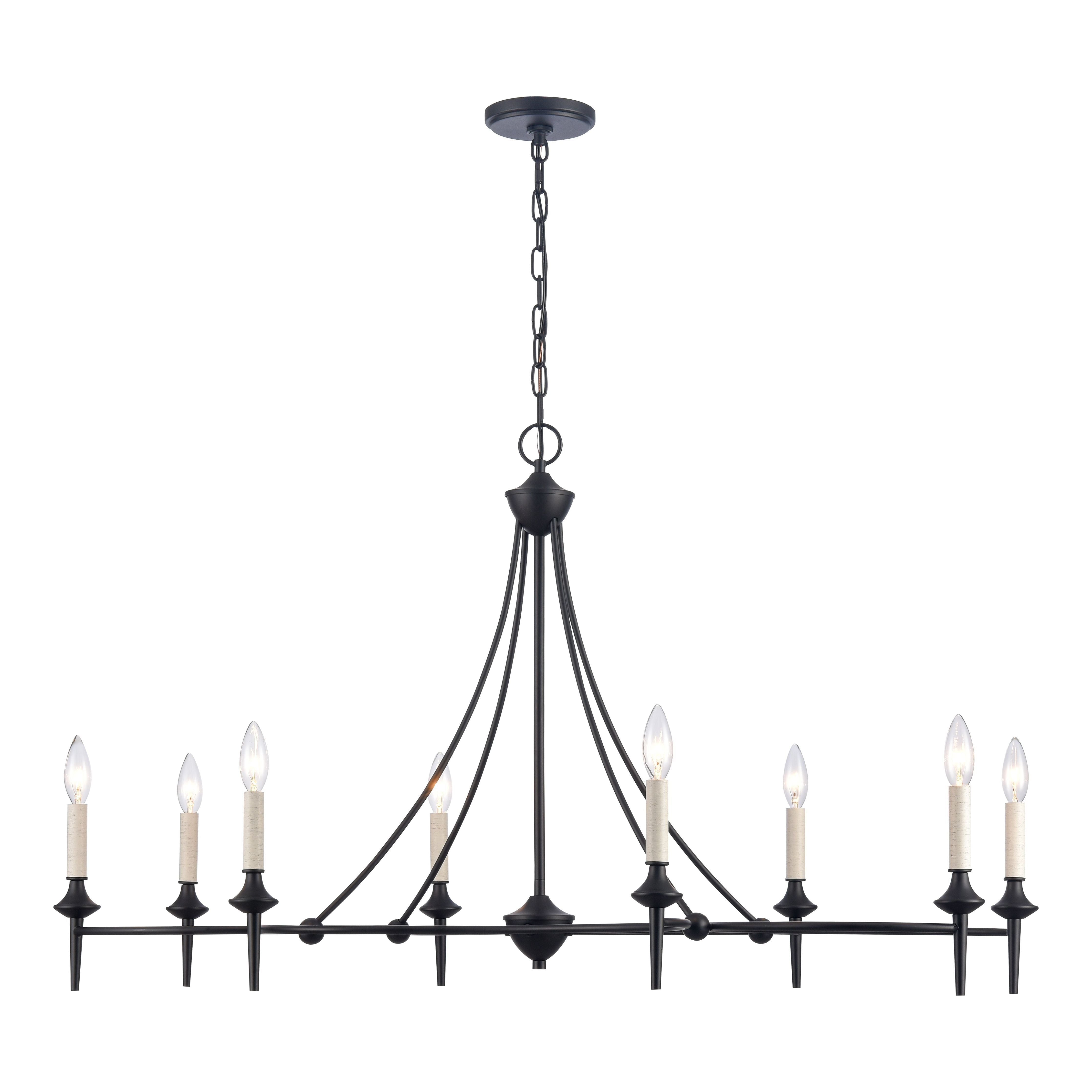 Solomon 42" Wide 8-Light Linear Chandelier