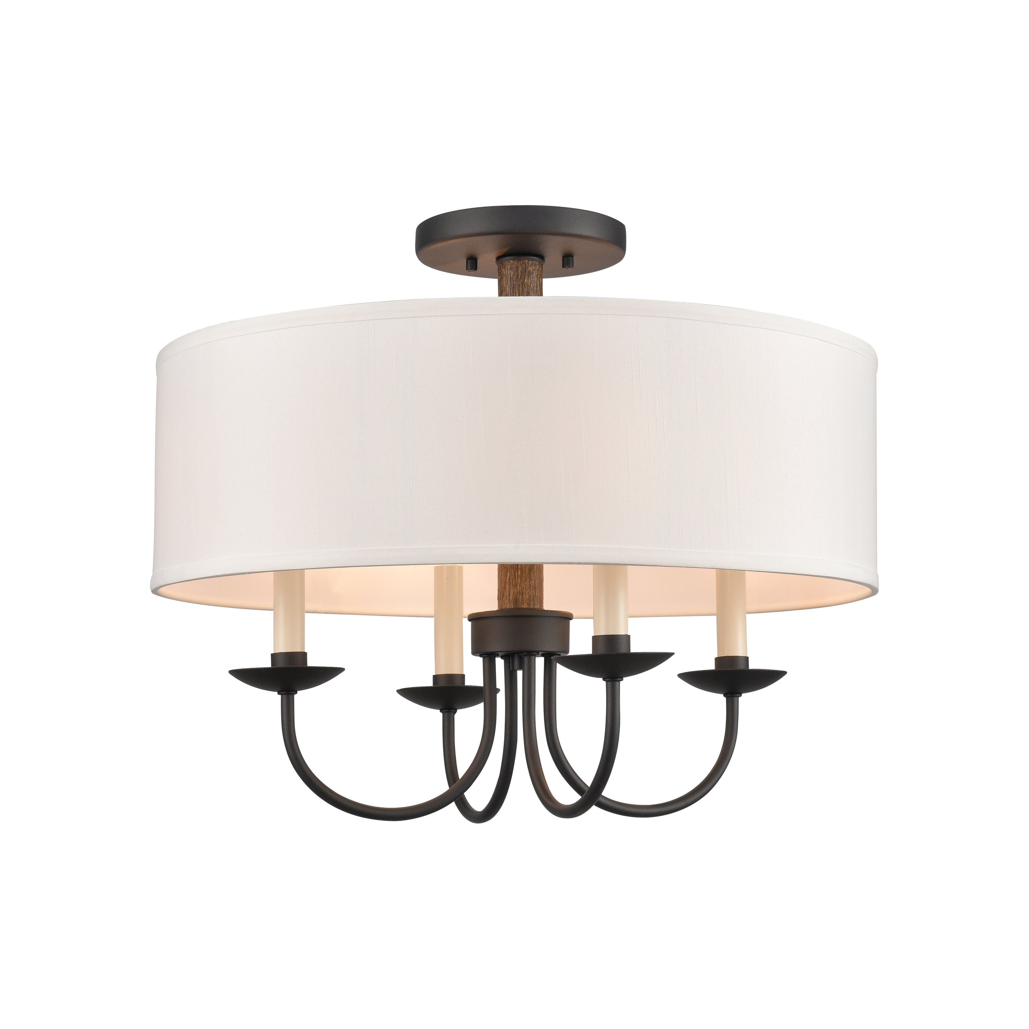 Neville 20" Wide 4-Light Semi Flush Mount