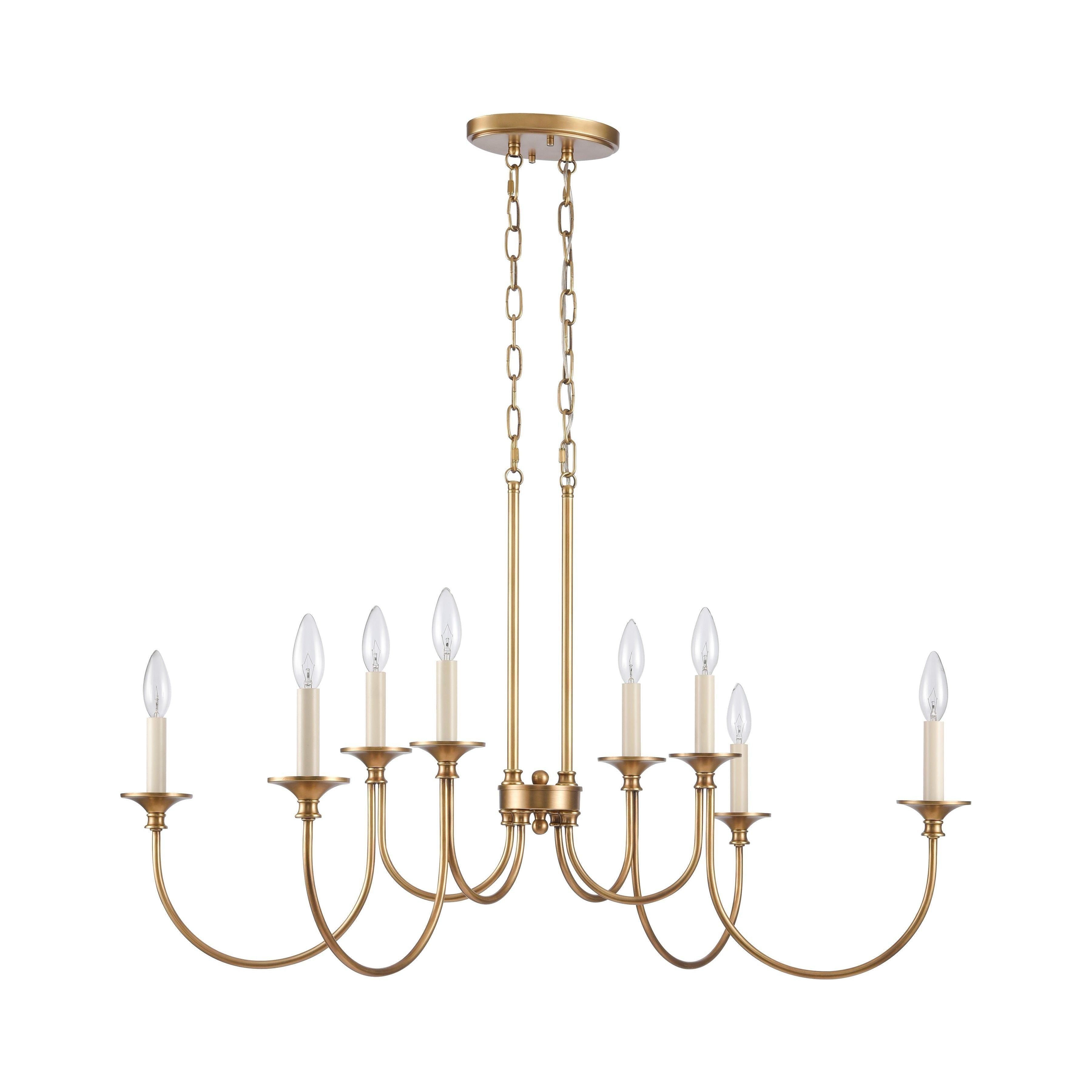 Cecil 34" Wide 8-Light Linear Chandelier