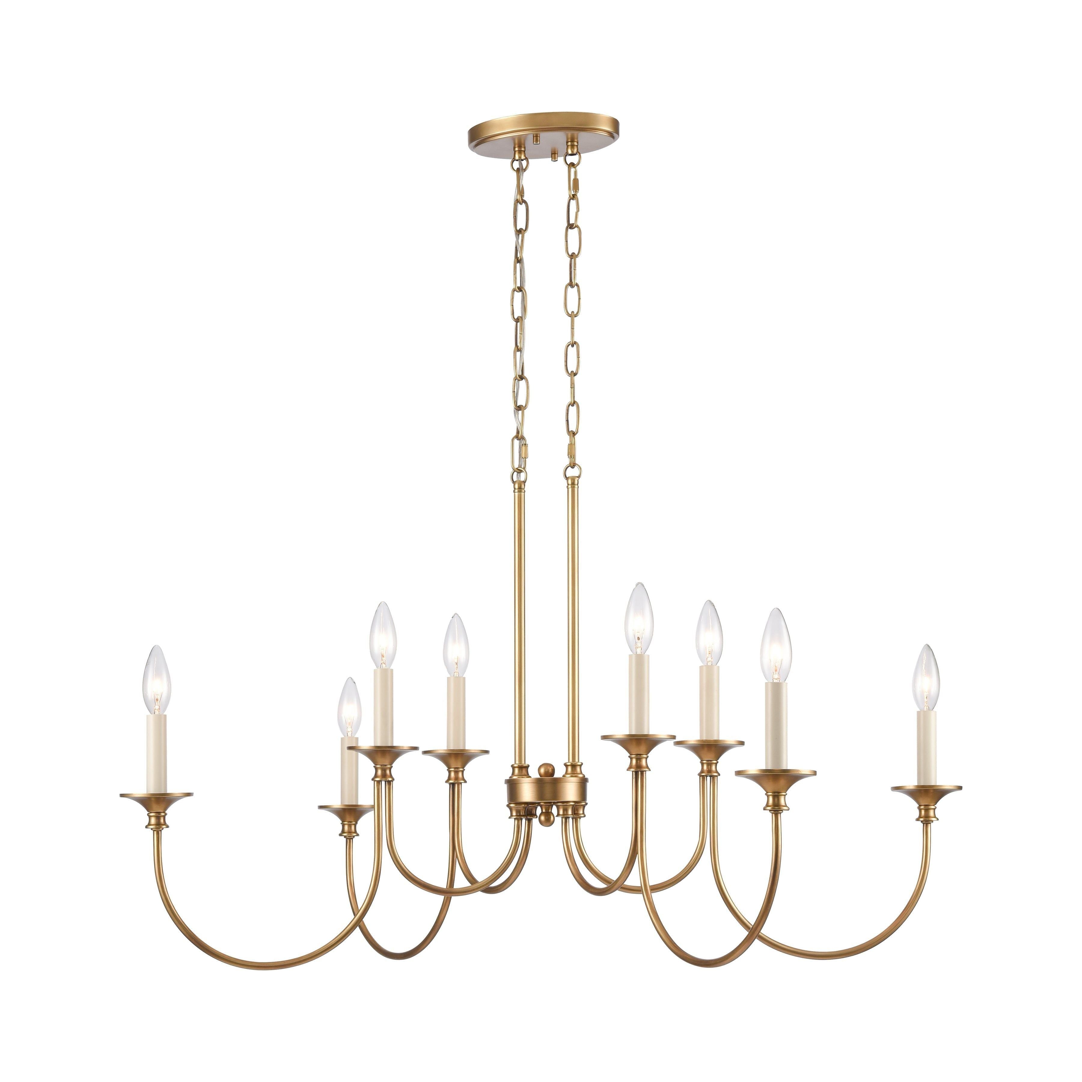 Cecil 34" Wide 8-Light Linear Chandelier