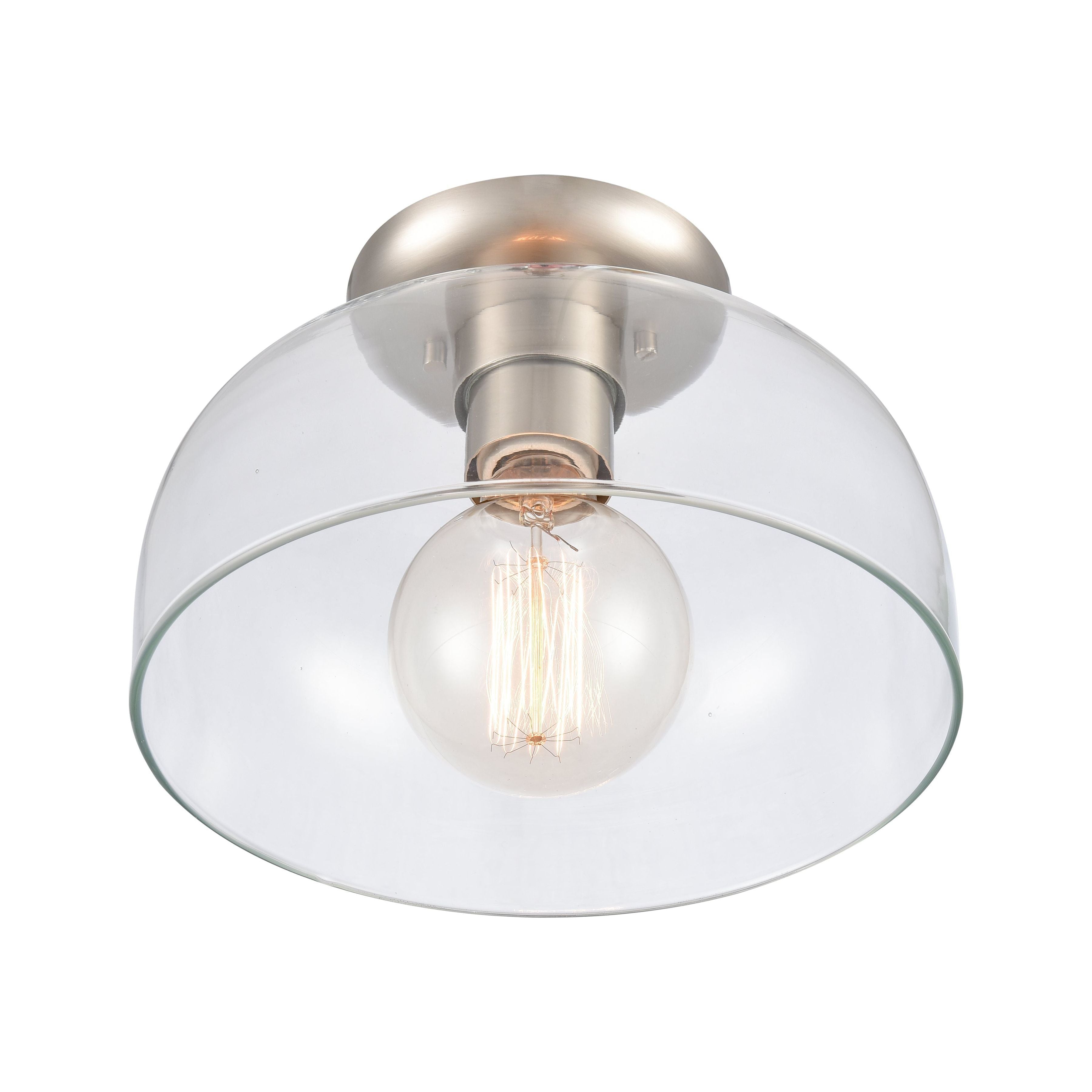 Brewer 10" Wide 1-Light Semi Flush Mount