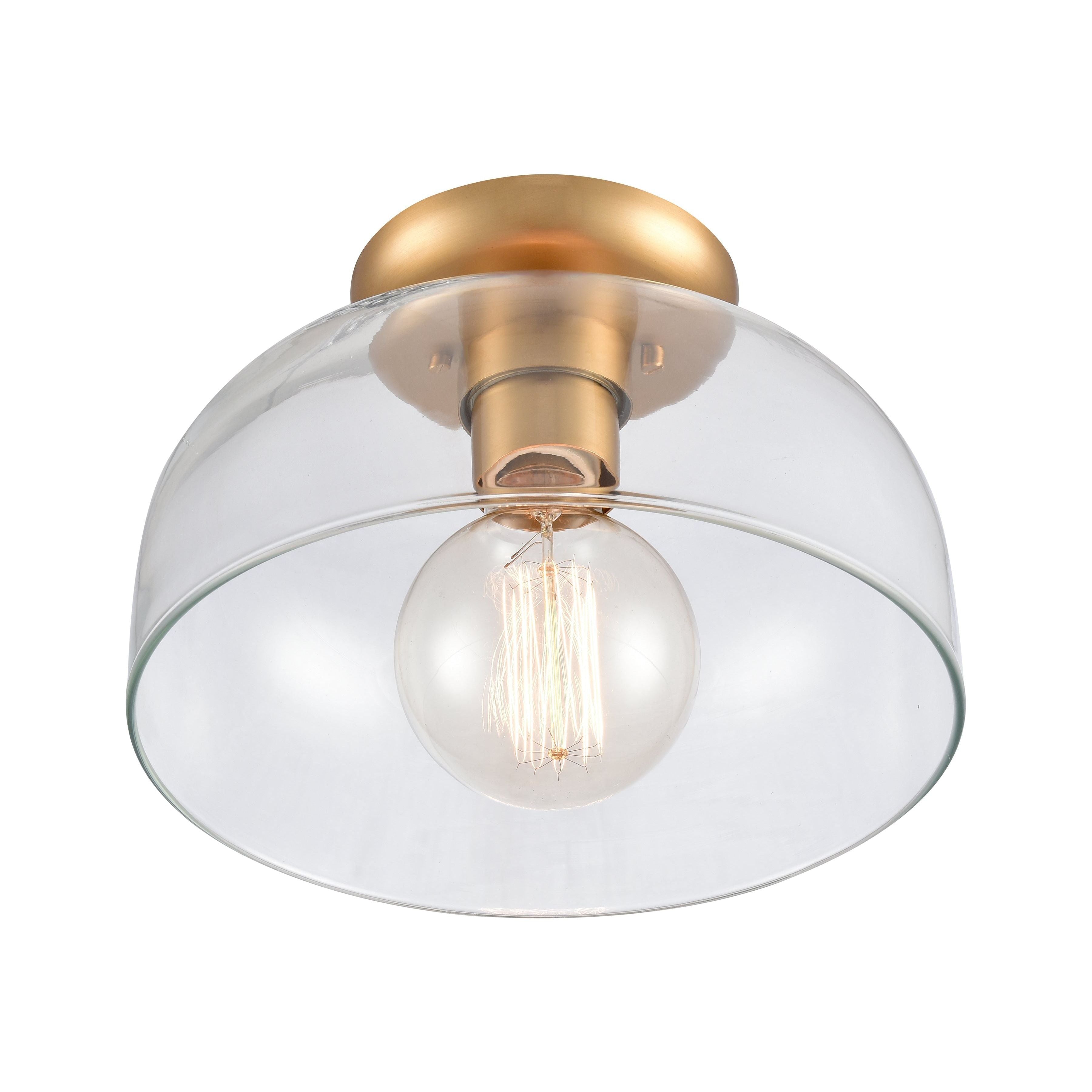 Brewer 10" Wide 1-Light Semi Flush Mount