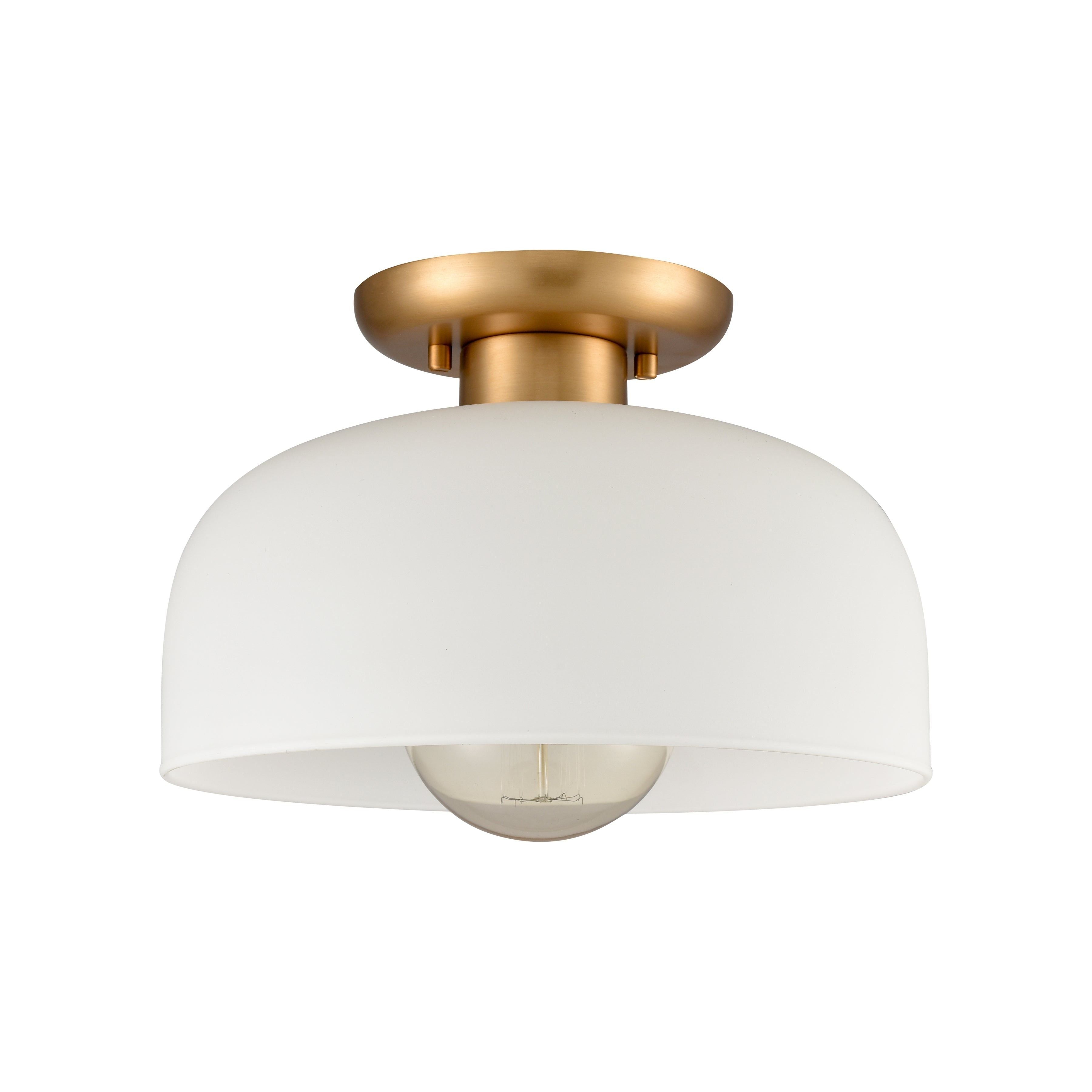 Brewer 10" Wide 1-Light Semi Flush Mount