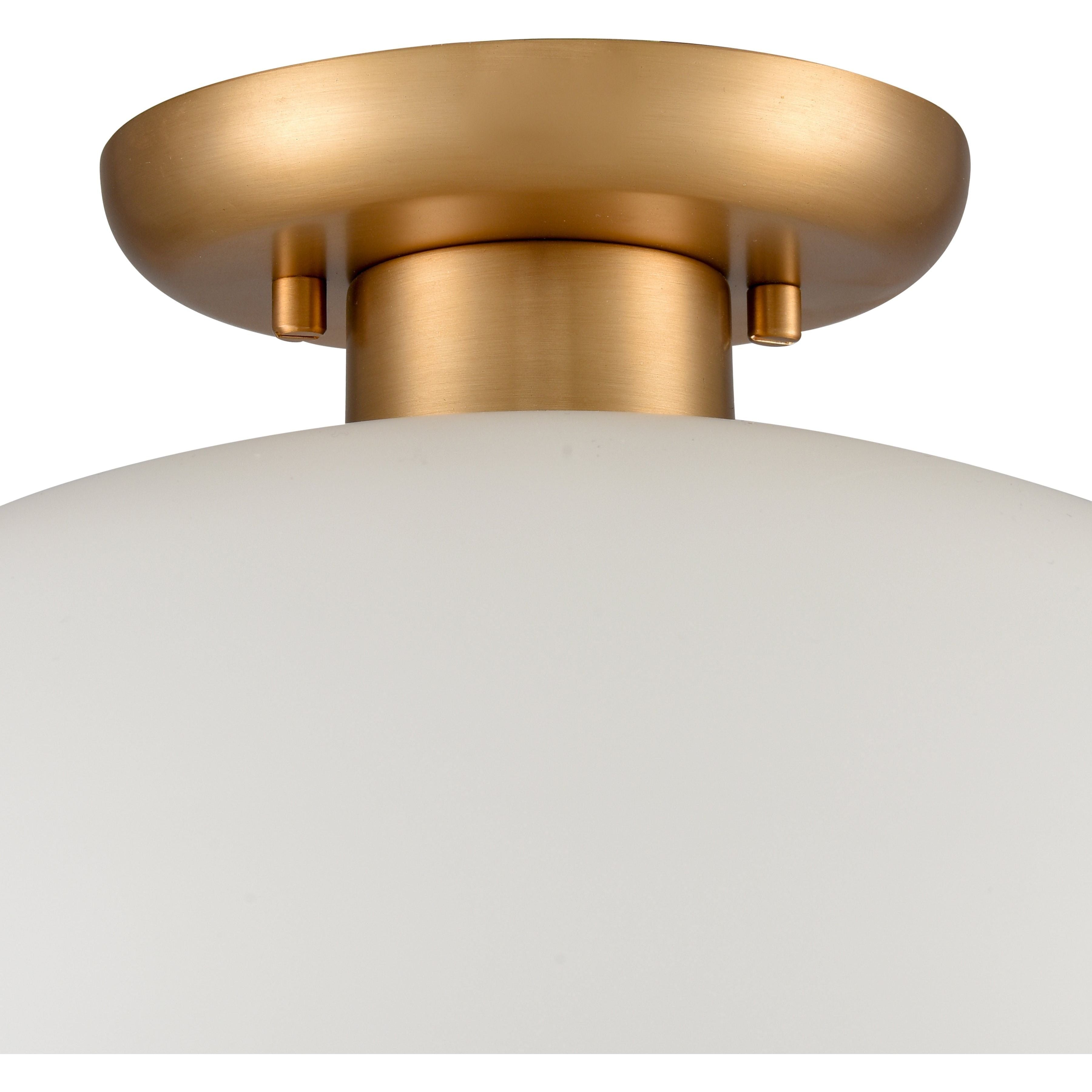 Brewer 10" Wide 1-Light Semi Flush Mount