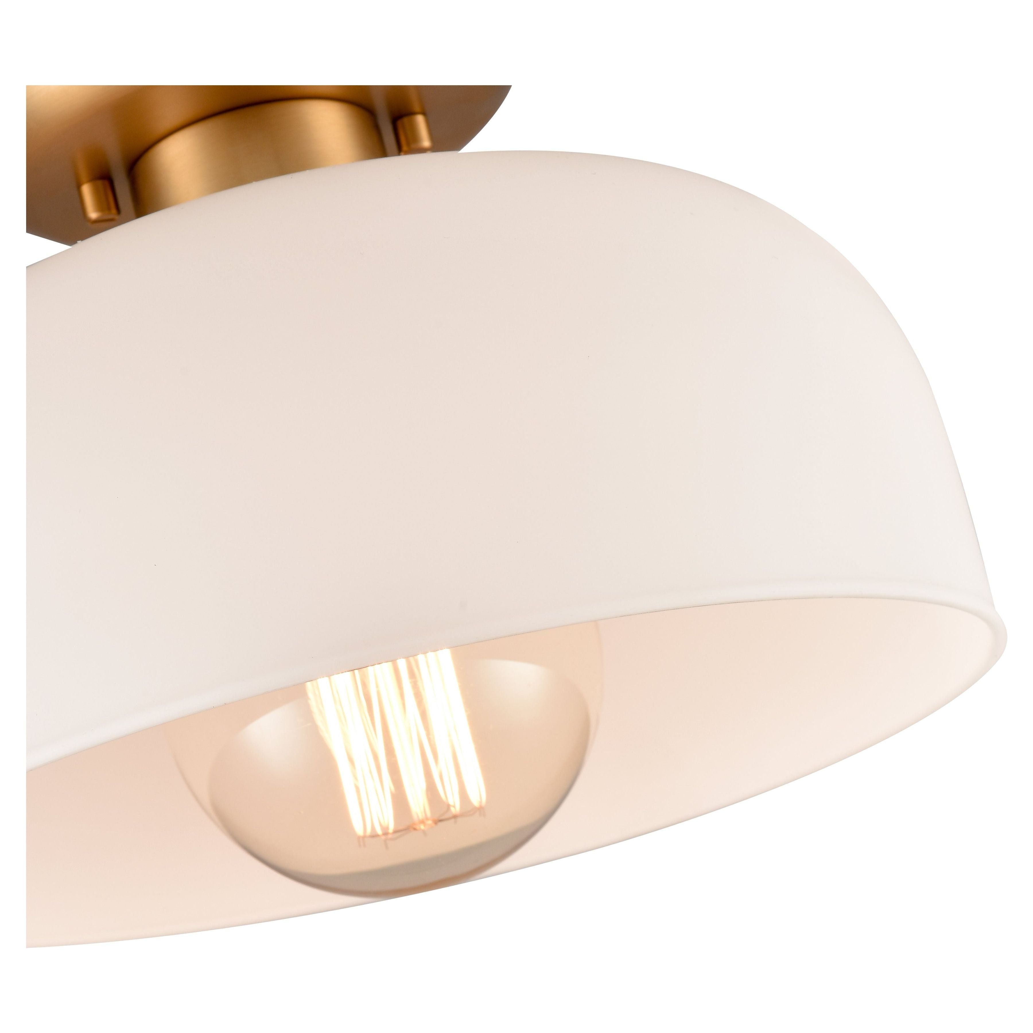 Brewer 10" Wide 1-Light Semi Flush Mount