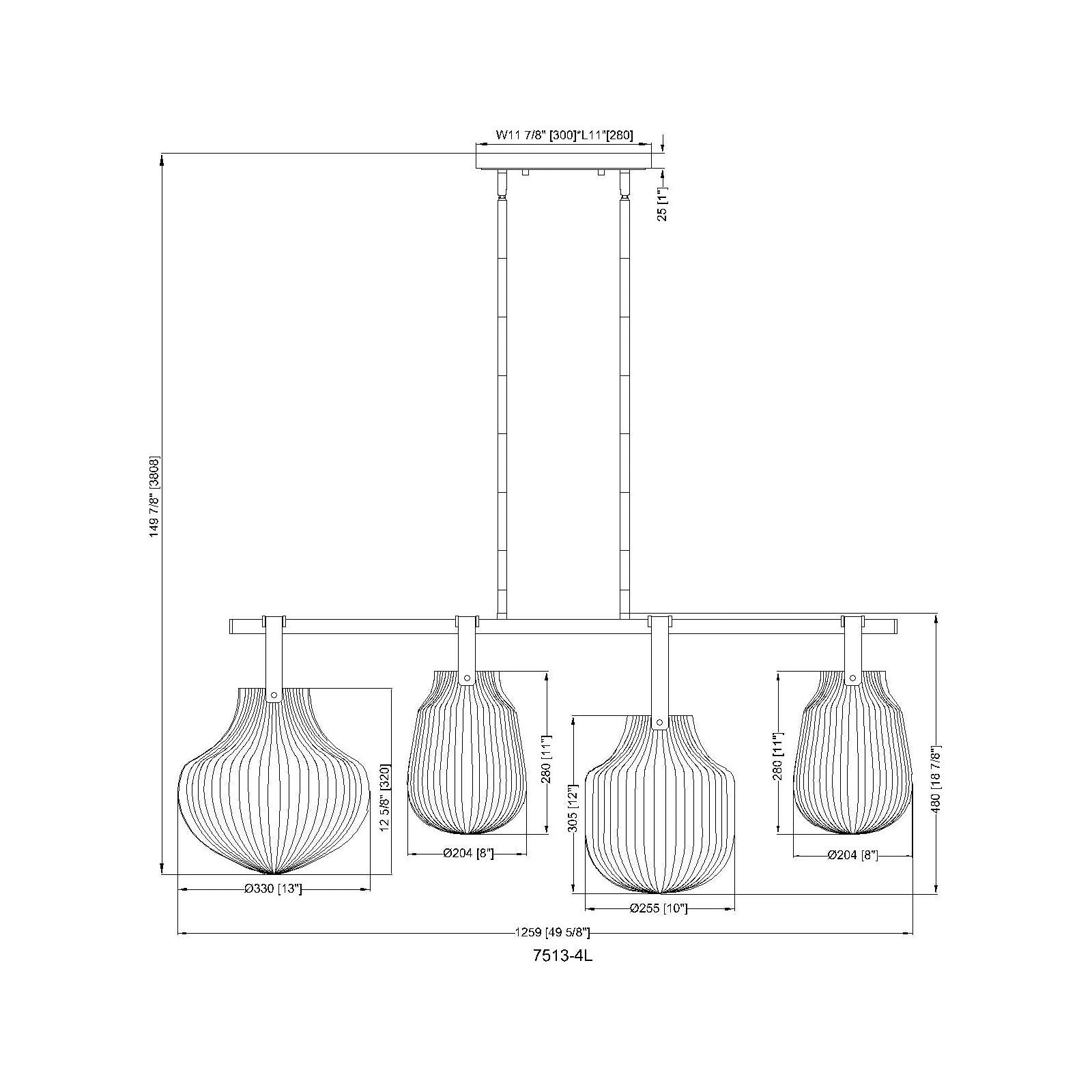 Newbury 4-Light Pendant