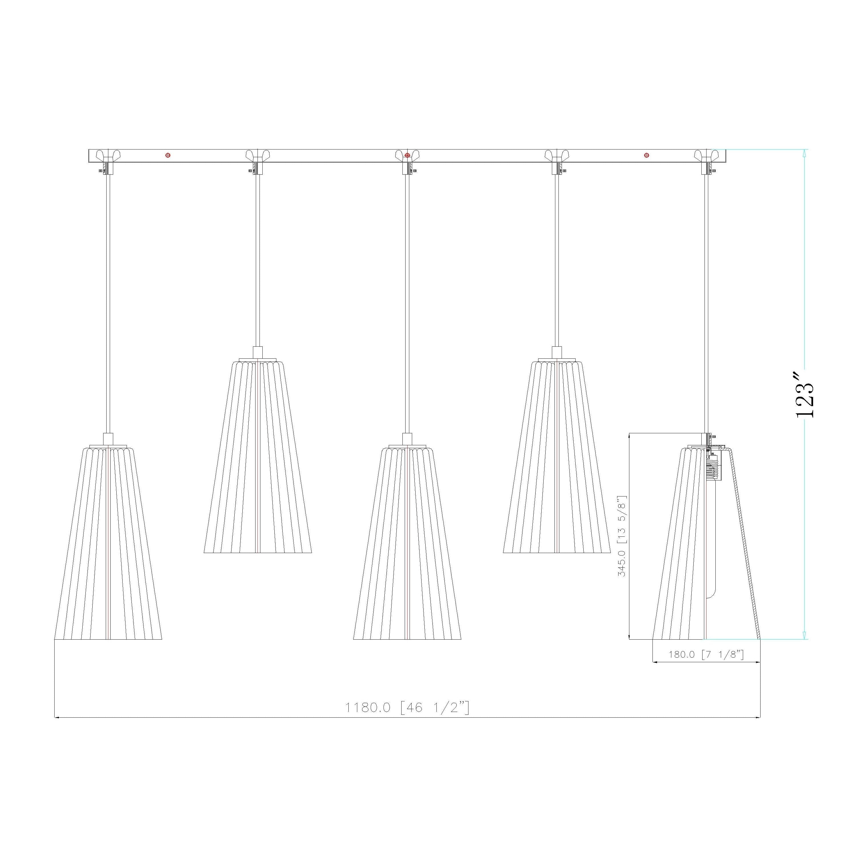 Farrell 5-Light Linear Chandelier