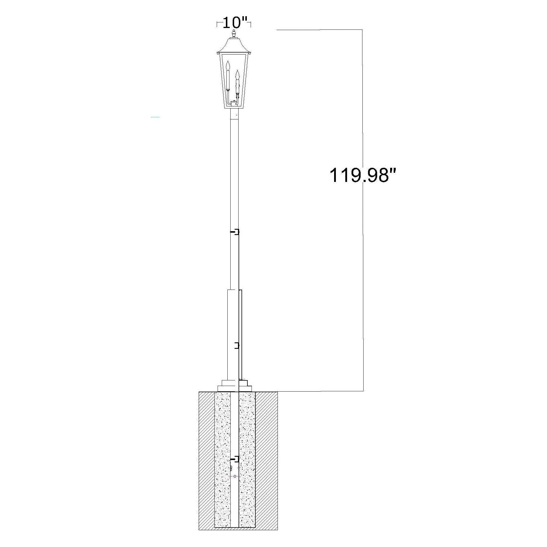 Gannon 3-Light Outdoor Post Mounted Fixture