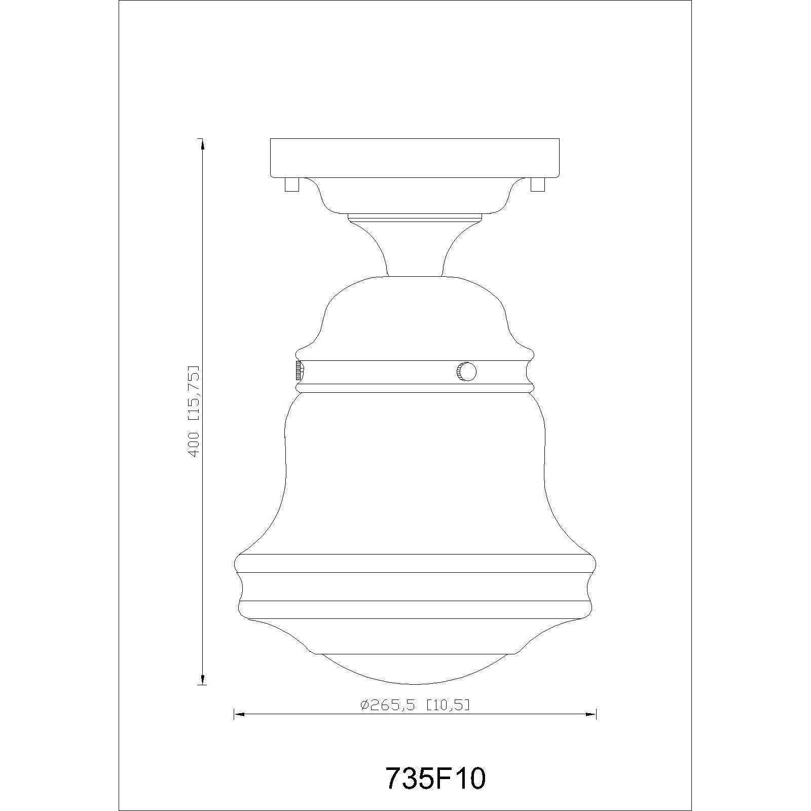 Vaughn 1-Light 10" Flush Mount