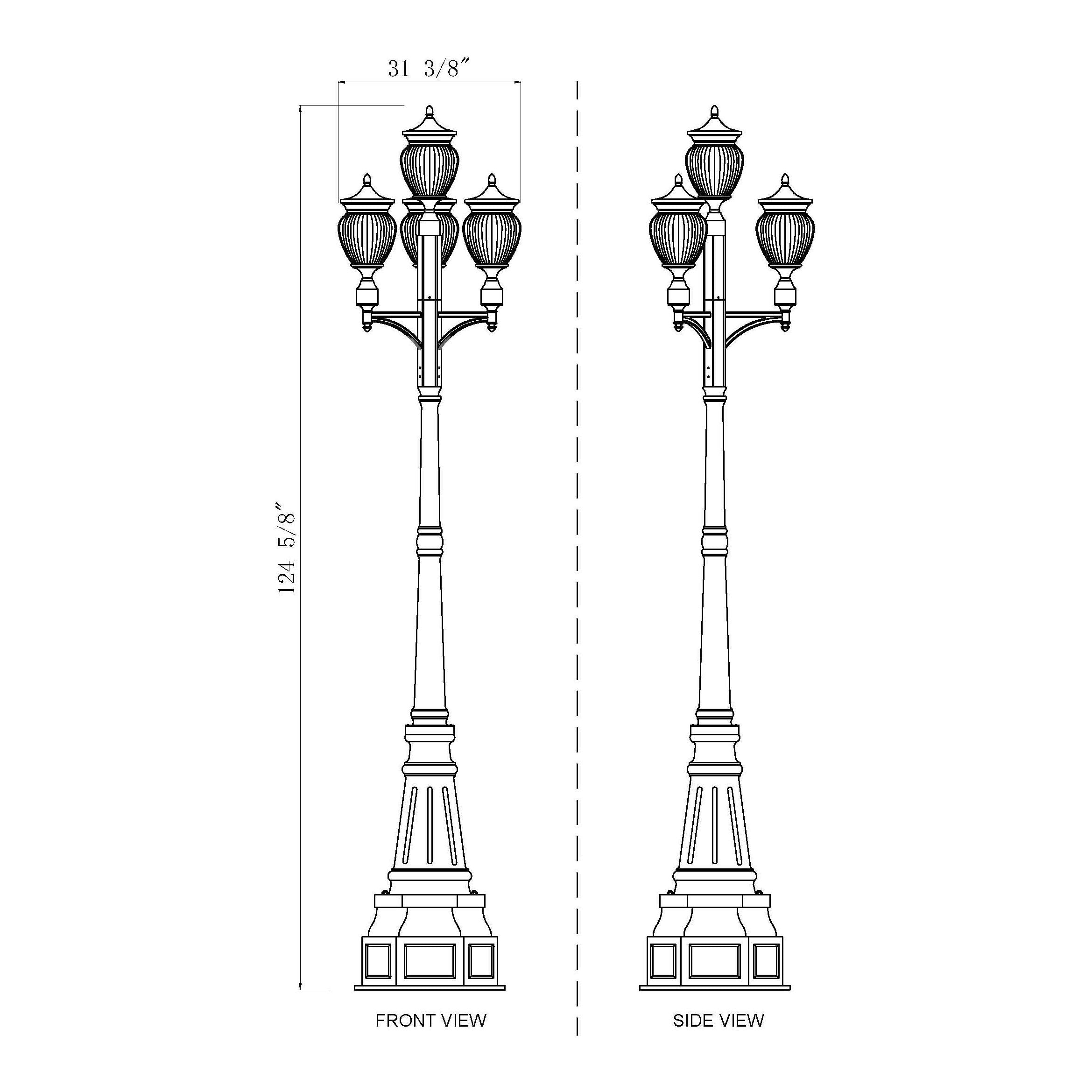 Davina 12-Light Outdoor Post Mounted Fixture