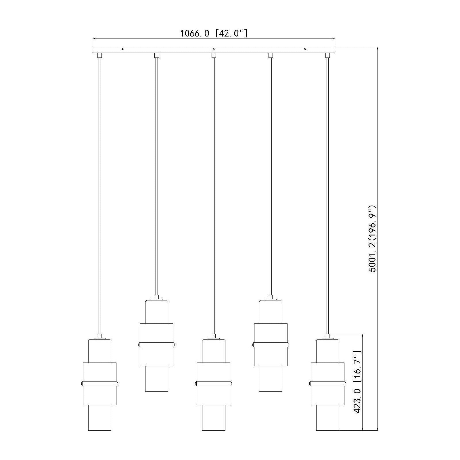 Cayden 5-Light Linear Chandelier