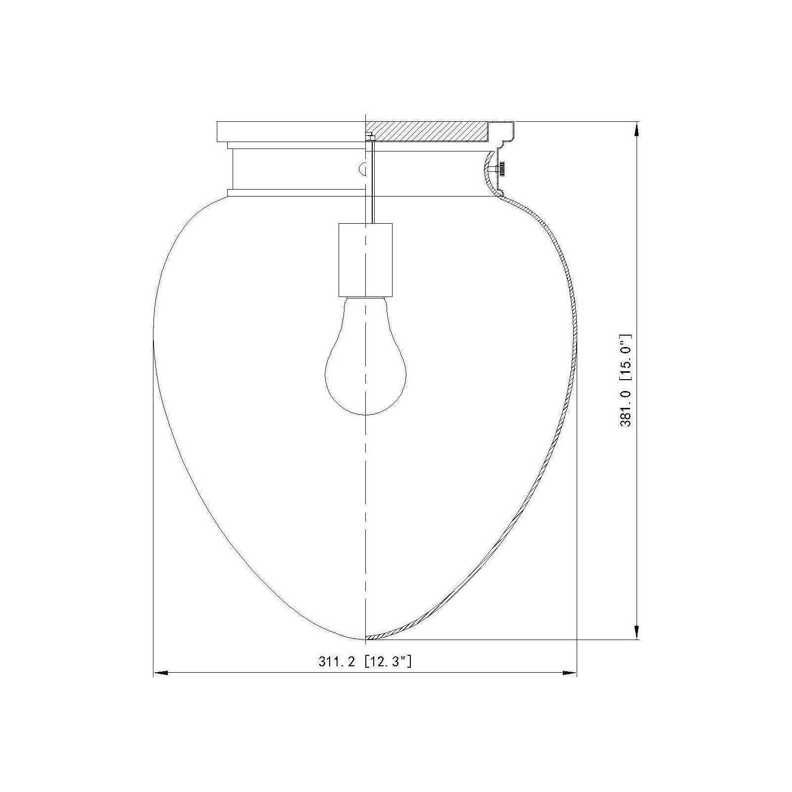 Gideon 1-Light 12" Flush Mount