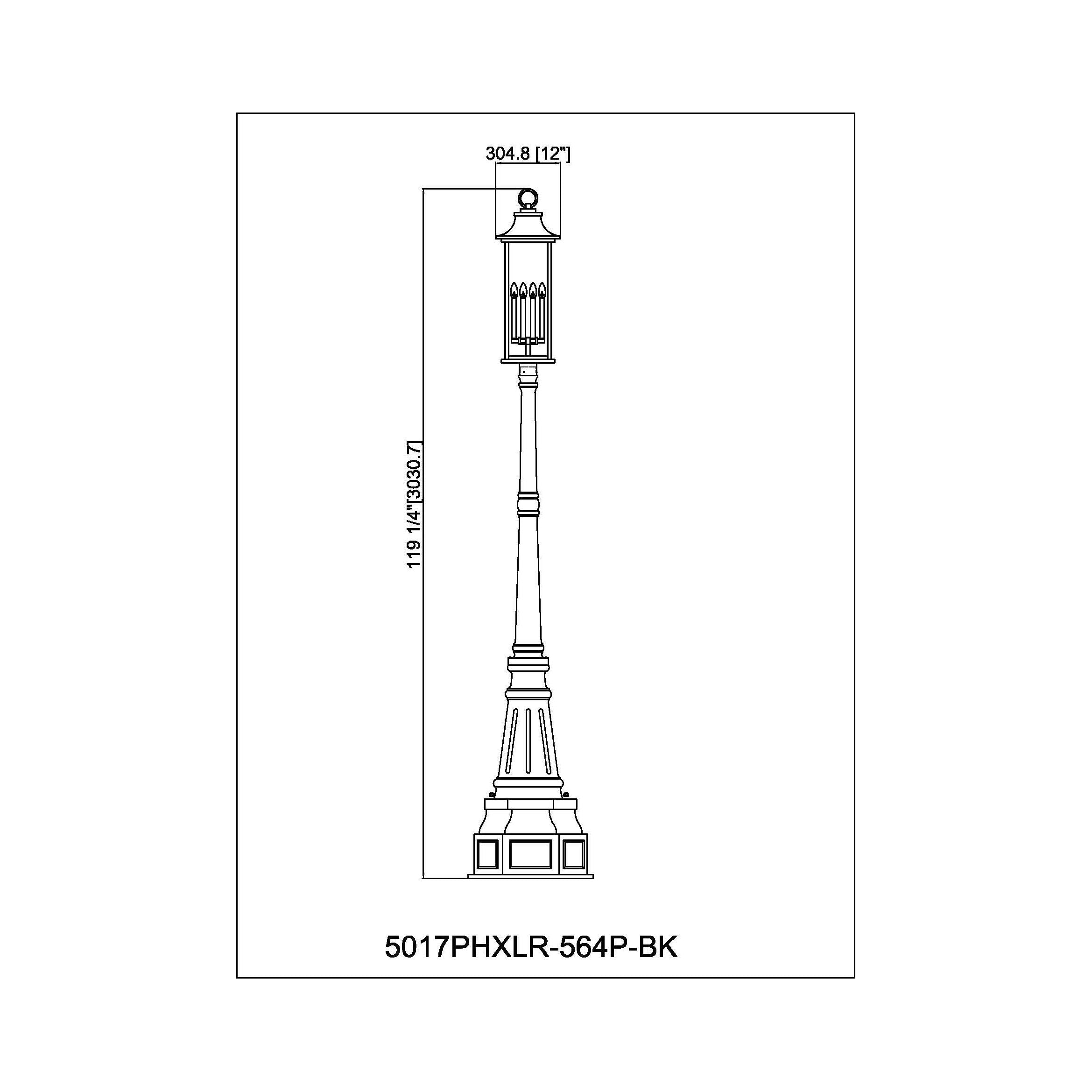 Tiberius 6-Light Outdoor Post Mounted Fixture