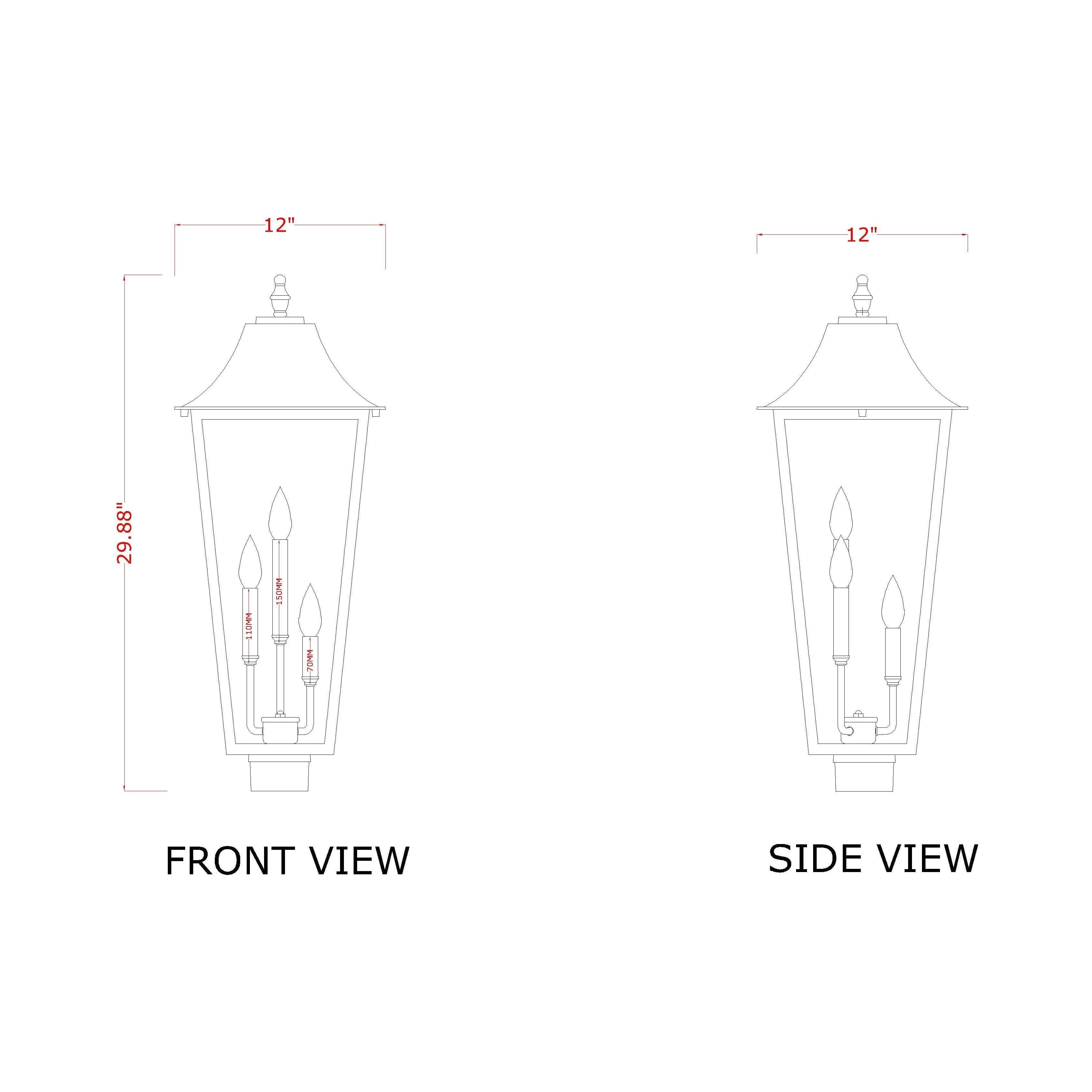 Gannon 3-Light Outdoor Post Mount Fixture