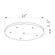 Multi Point Canopy 5-Light Ceiling Plate