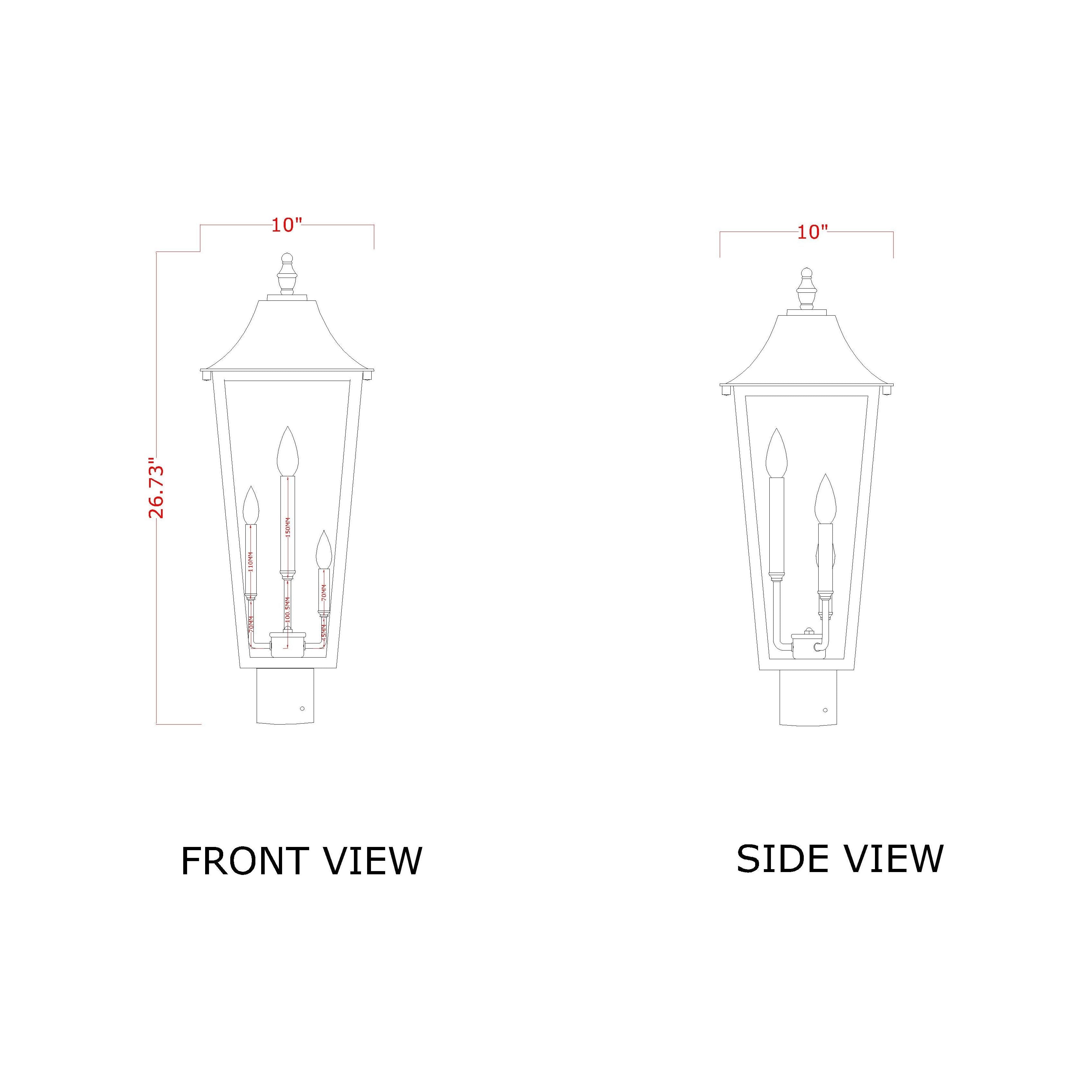 Gannon 3-Light Outdoor Post Mount Fixture