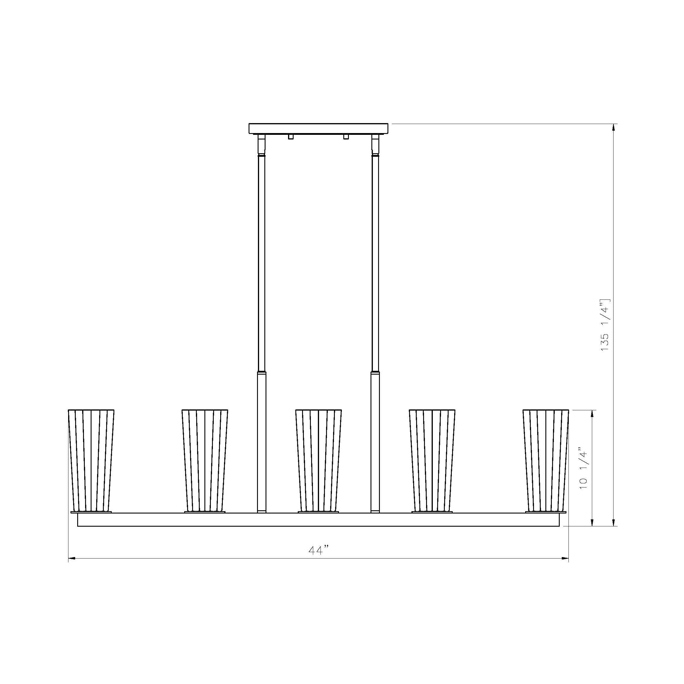 Titus 5-Light Linear Chandelier