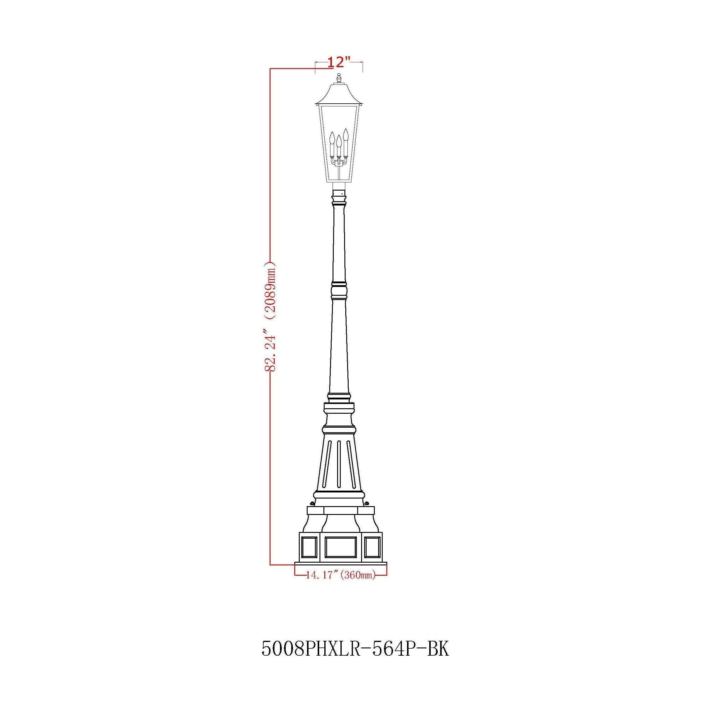 Gannon 3-Light Outdoor Post Mounted Fixture